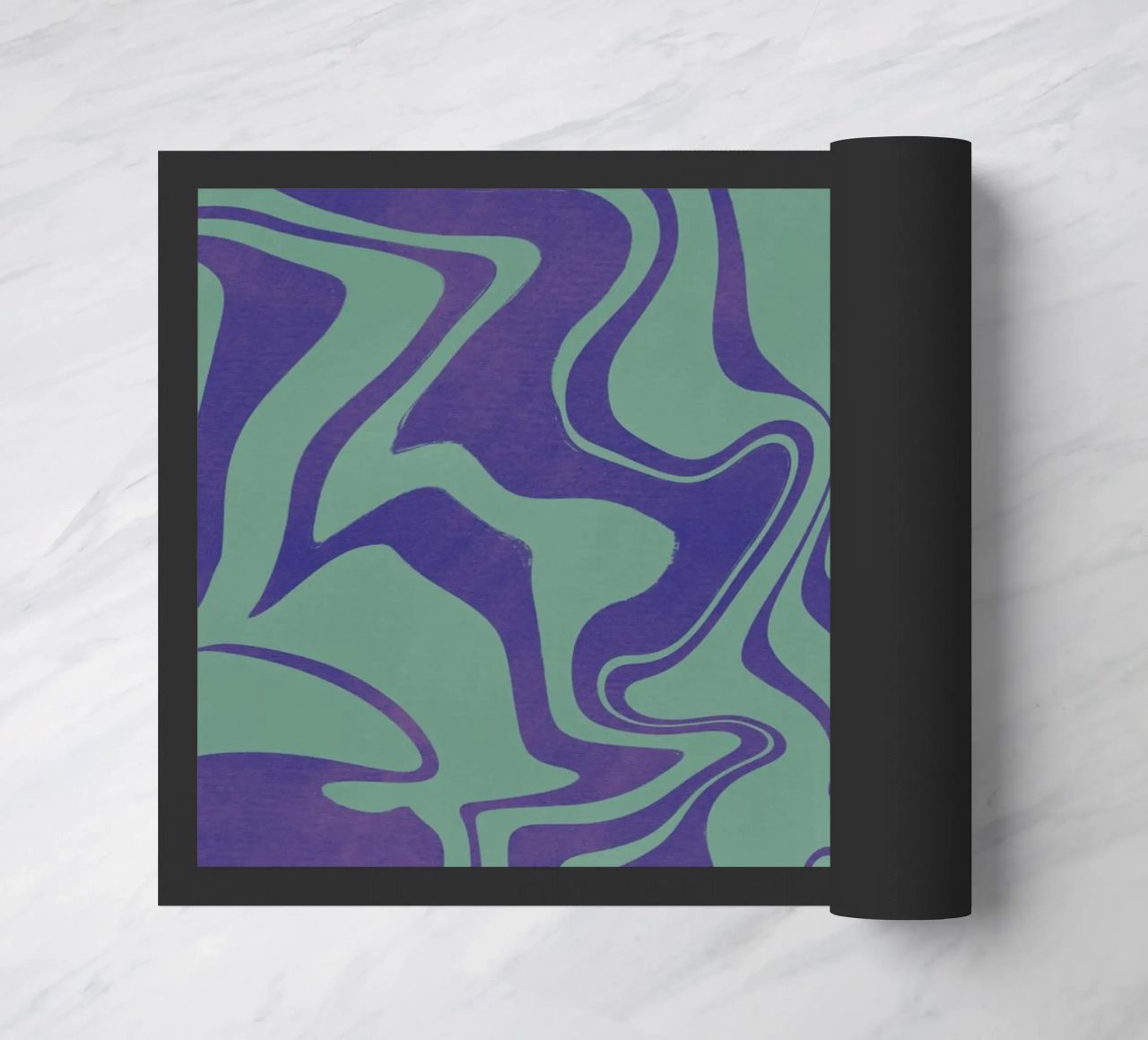 Fluid lines pattern 02 doormat by Little Dean