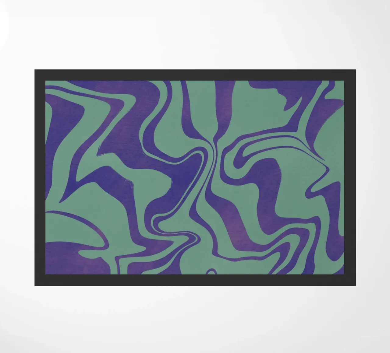 Fluid lines pattern 02 doormat by Little Dean