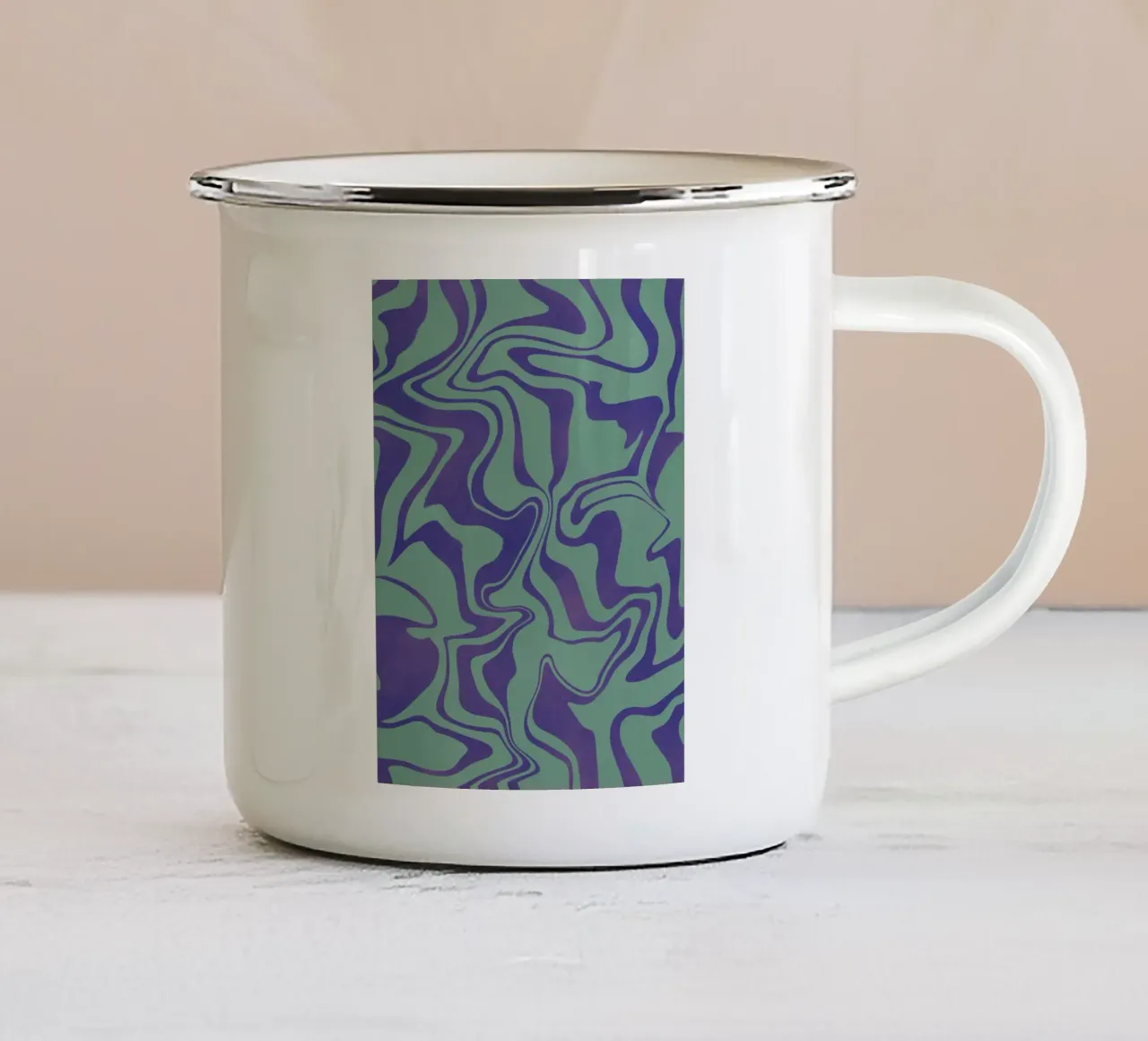 Schéma des conduites de fluide 02 mug en émail de Little Dean