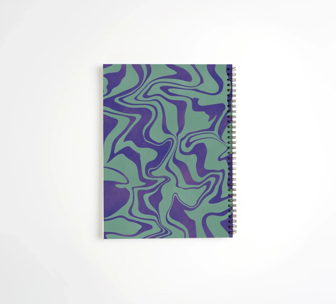 Fluid lines pattern 02 spiral notebook by Little Dean