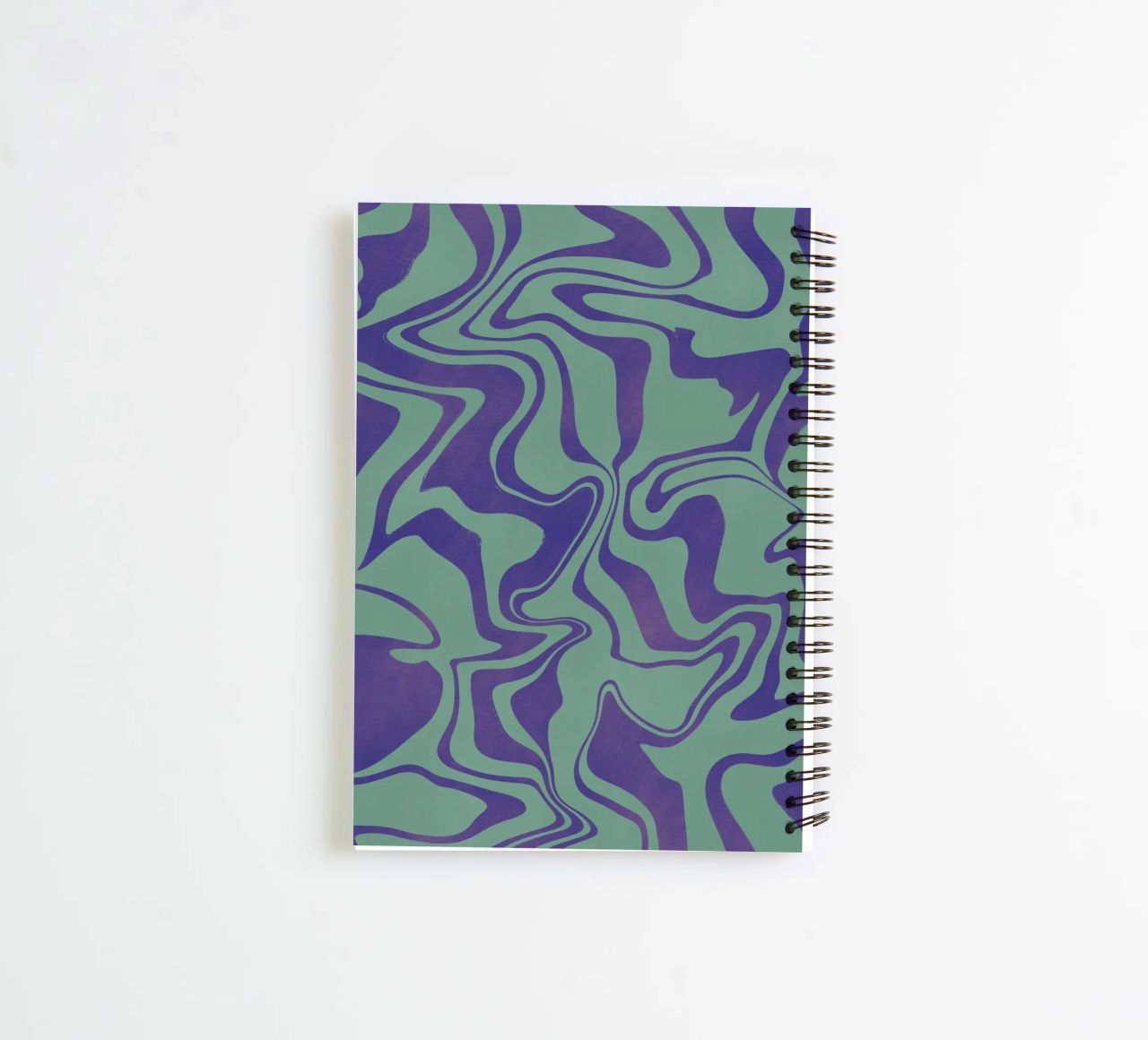 Fluid lines pattern 02 spiral notebook by Little Dean