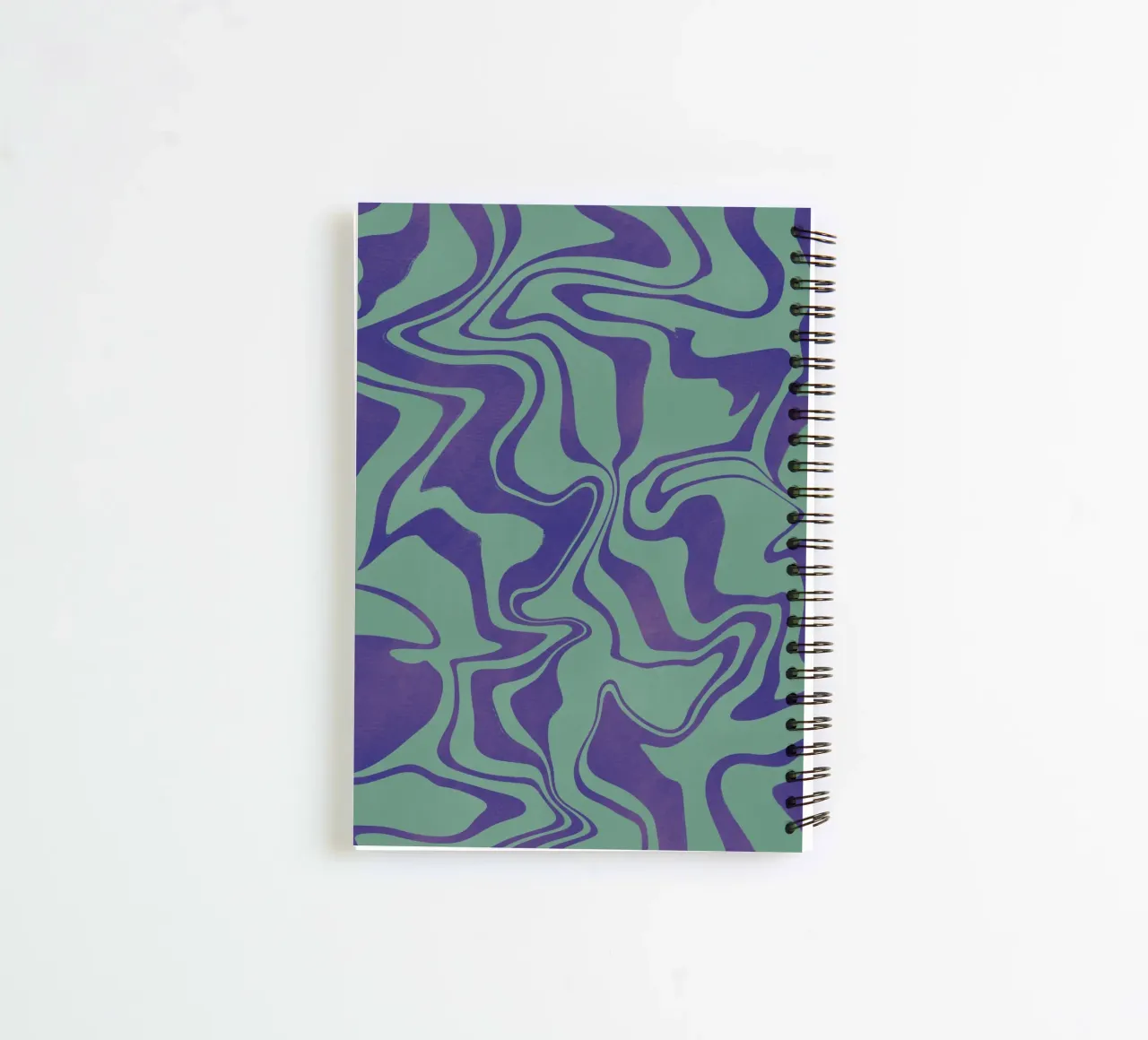 Fluid lines pattern 02 spiral notebook by Little Dean