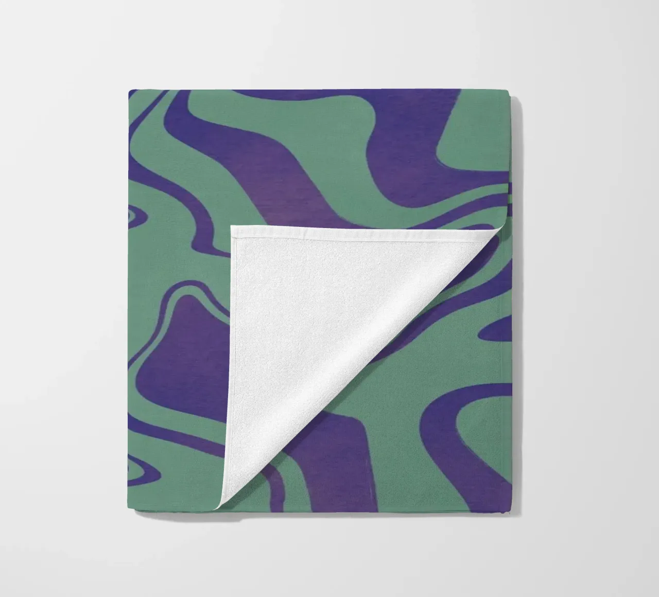 Fluid lines pattern 02 beach towel by Little Dean