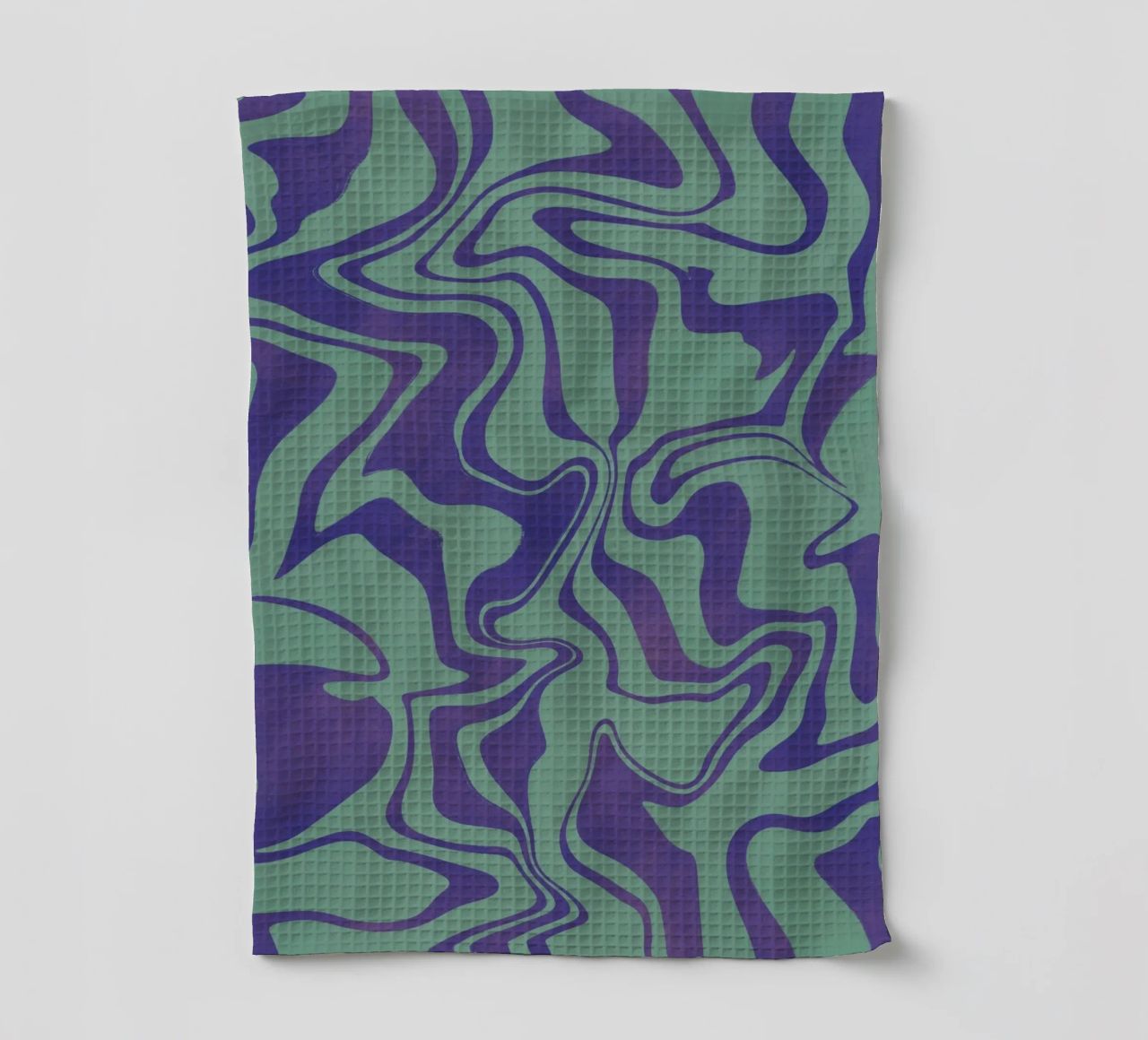 Fluid lines pattern 02 tea towel by Little Dean