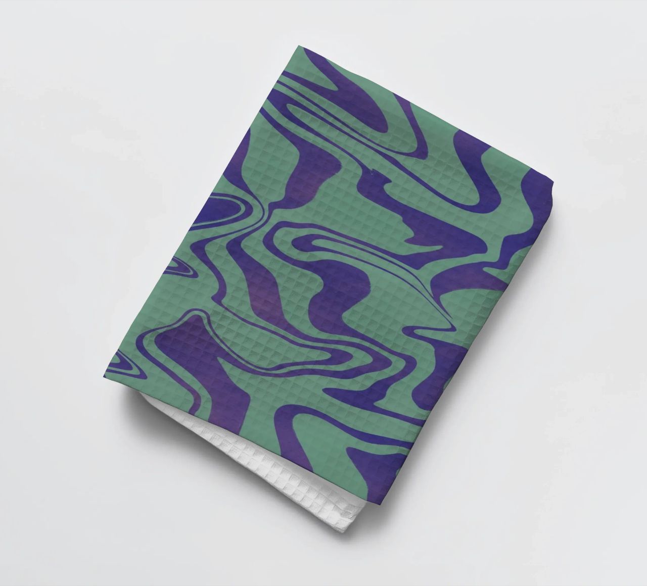 Fluid lines pattern 02 tea towel by Little Dean