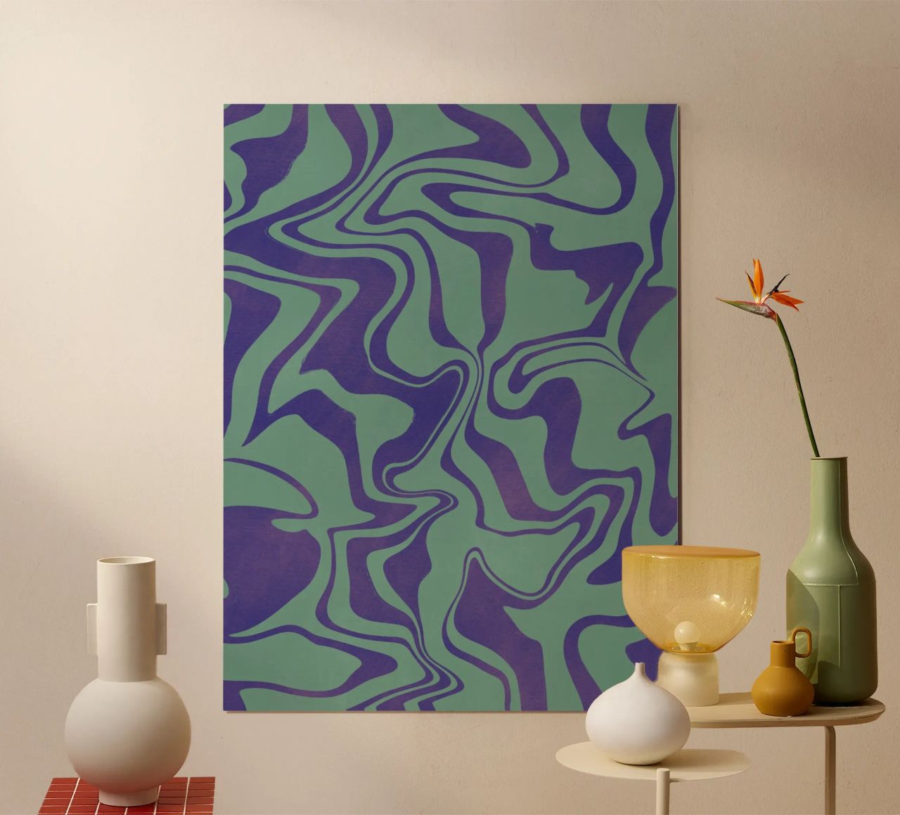 Fluid lines pattern 02 hahnemühle by Little Dean