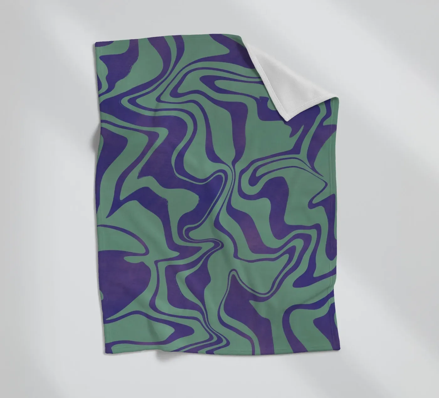 Fluid lines pattern 02 fleece blanket by Little Dean