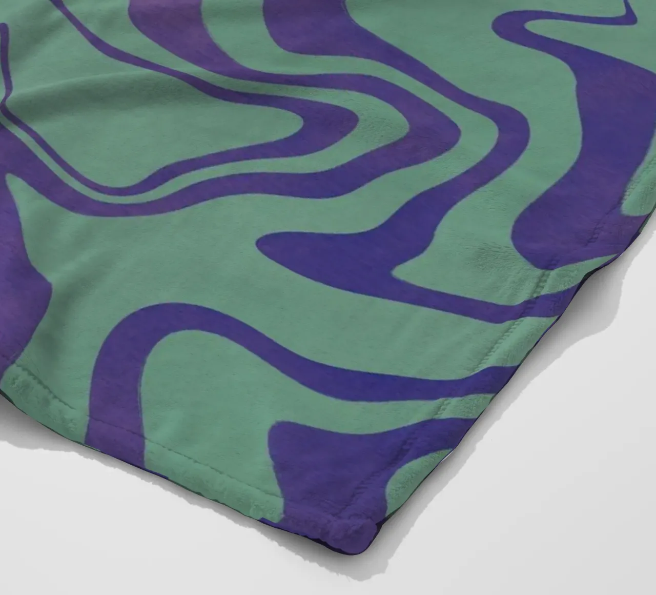Fluid lines pattern 02 fleece blanket by Little Dean