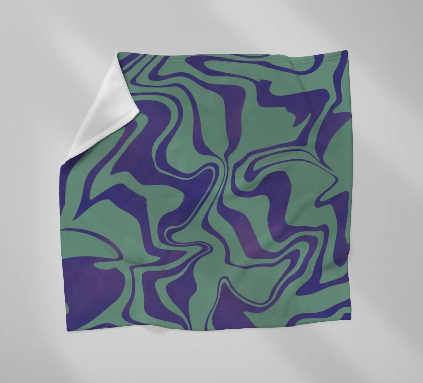 Fluid lines pattern 02 fleece blanket by Little Dean