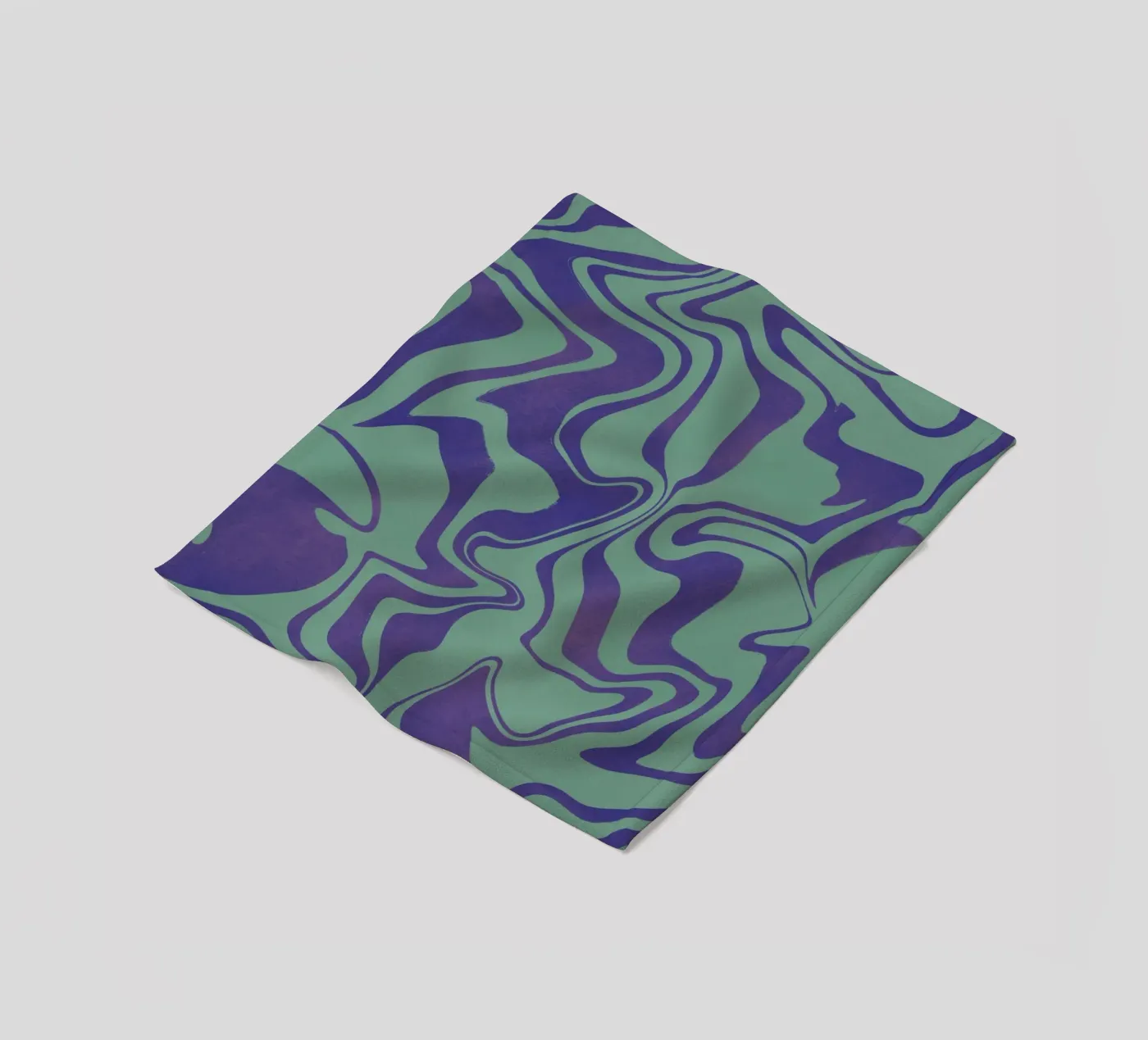 Fluid lines pattern 02 fleece blanket by Little Dean