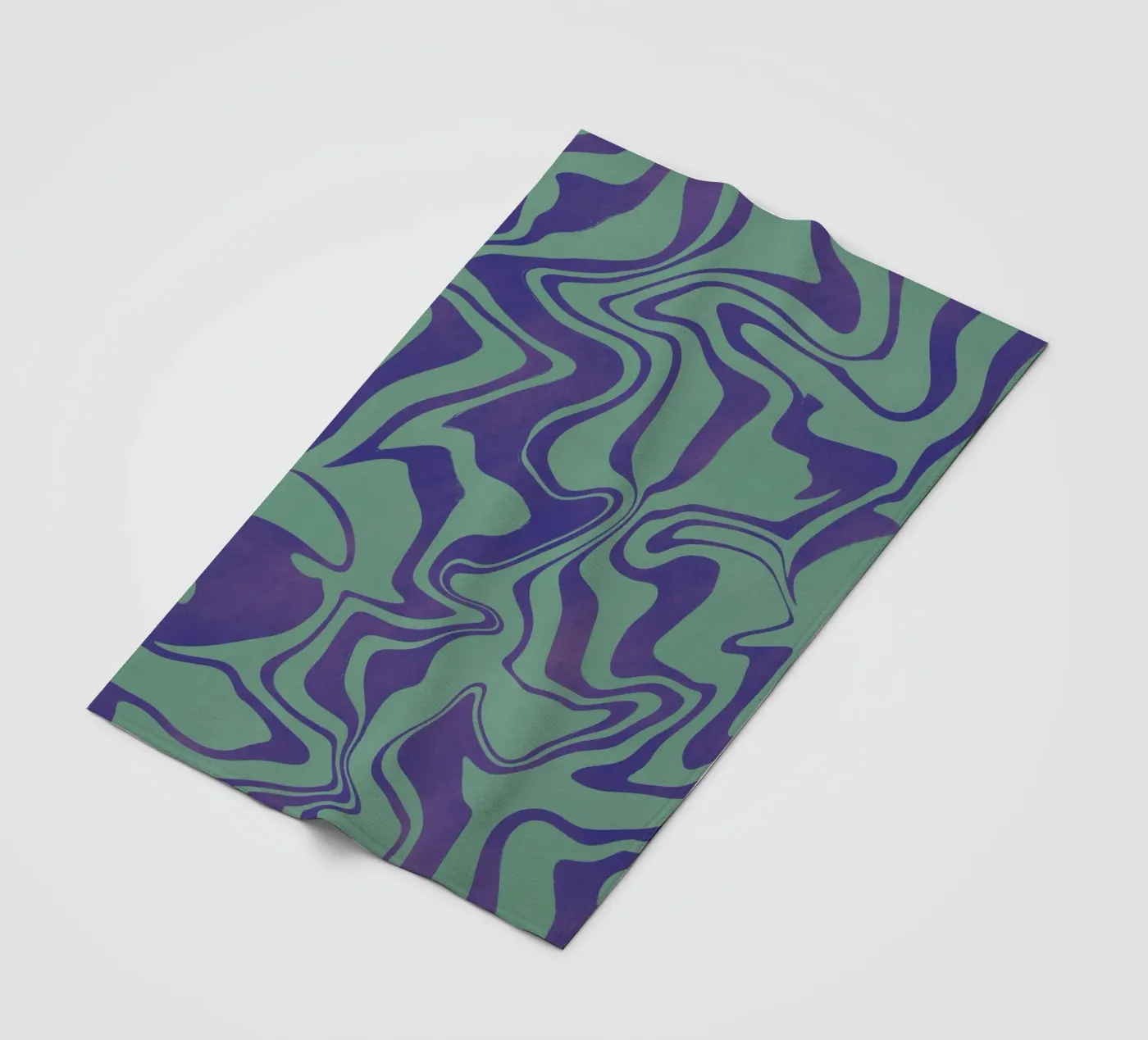 Fluid lines pattern 02 fleece blanket by Little Dean