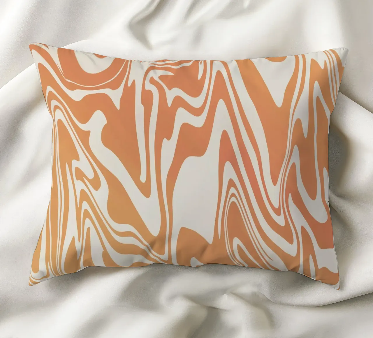 Fluid lines pattern 03 decorative cushion by Little Dean