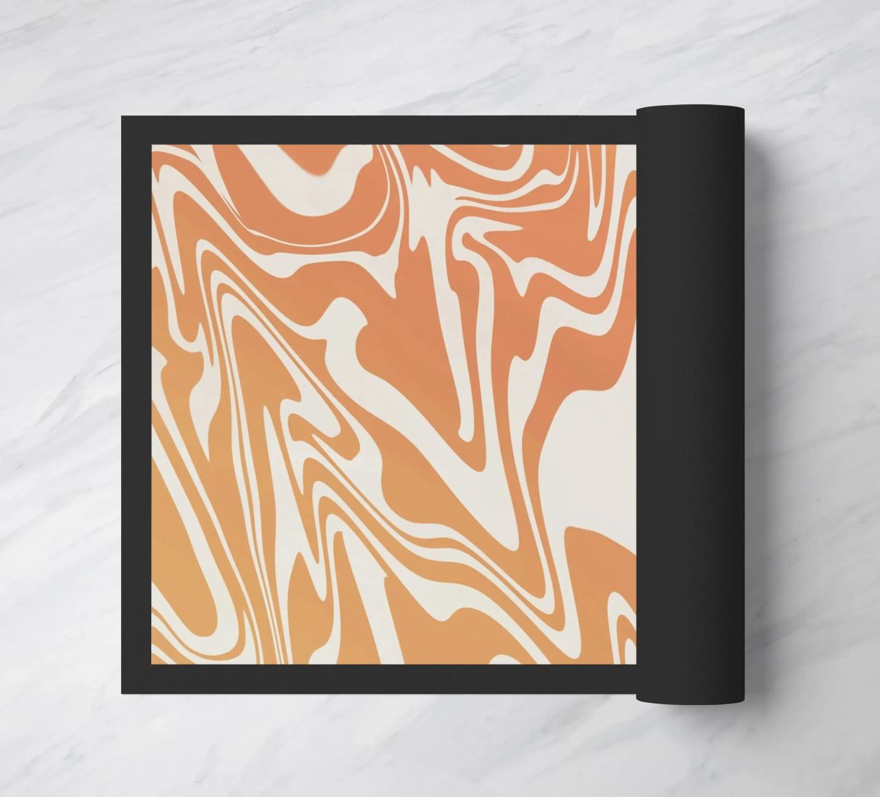 Fluid lines pattern 03 doormat by Little Dean