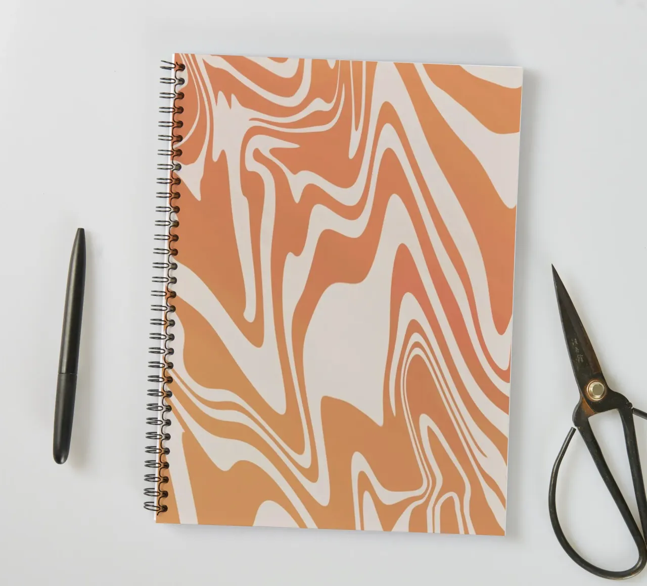 Fluid lines pattern 03 spiral notebook by Little Dean