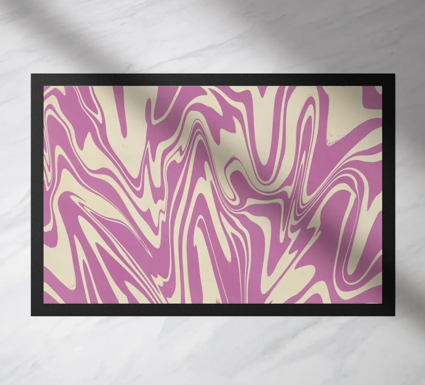 Fluid lines pattern 04 doormat by Little Dean