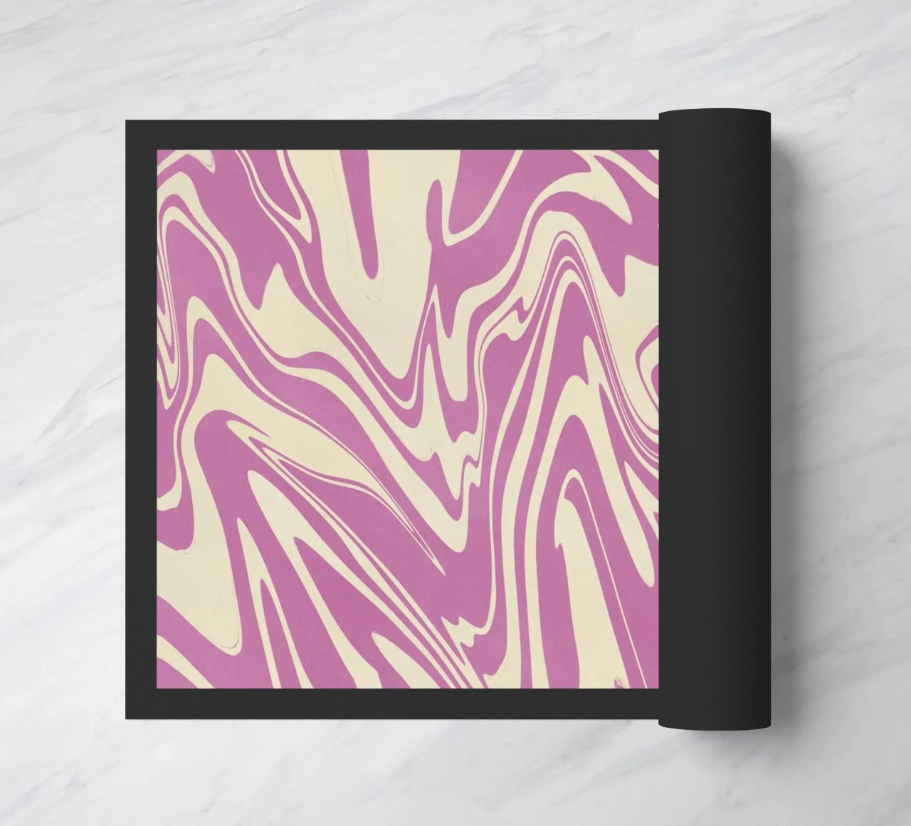 Fluid lines pattern 04 doormat by Little Dean