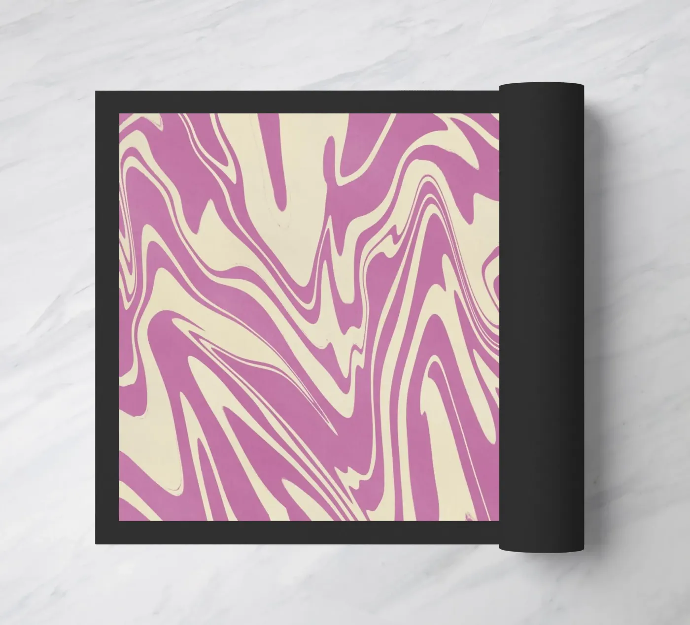 Fluid lines pattern 04 doormat by Little Dean