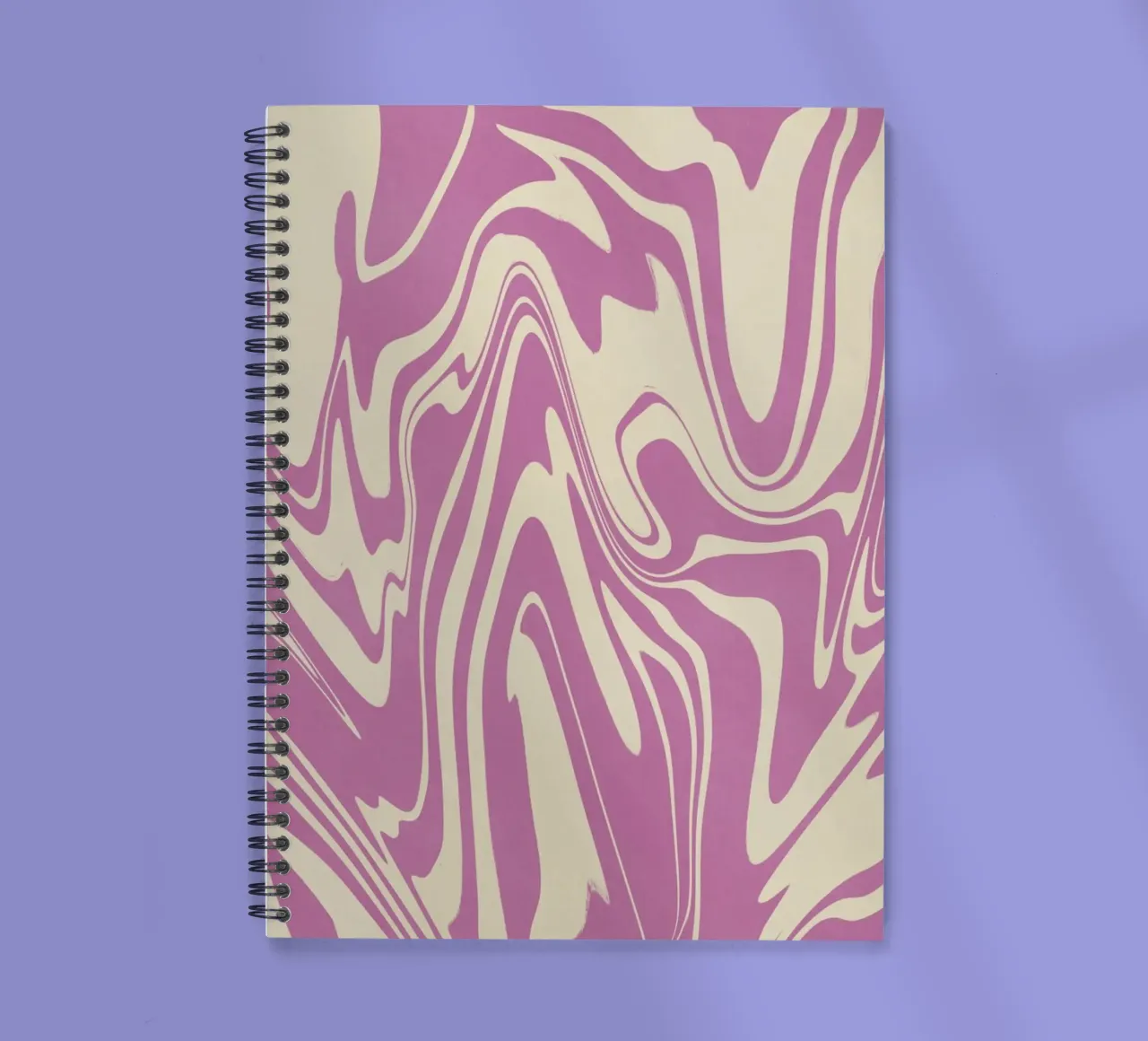 Fluid lines pattern 04 spiral notebook by Little Dean