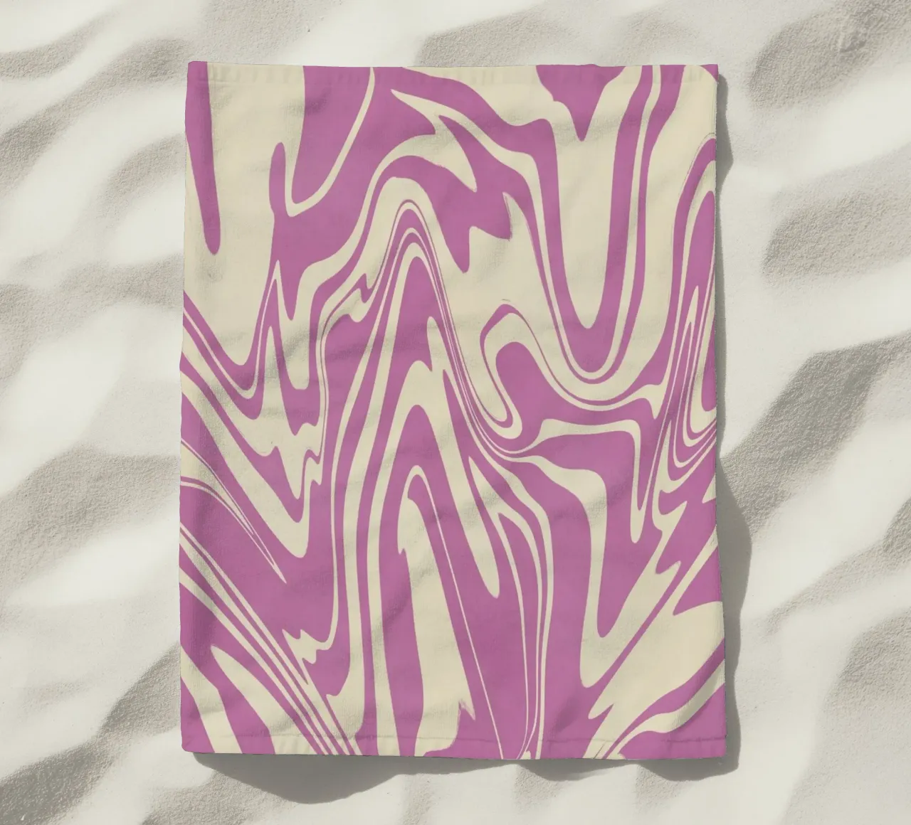 Fluid lines pattern 04 beach towel by Little Dean