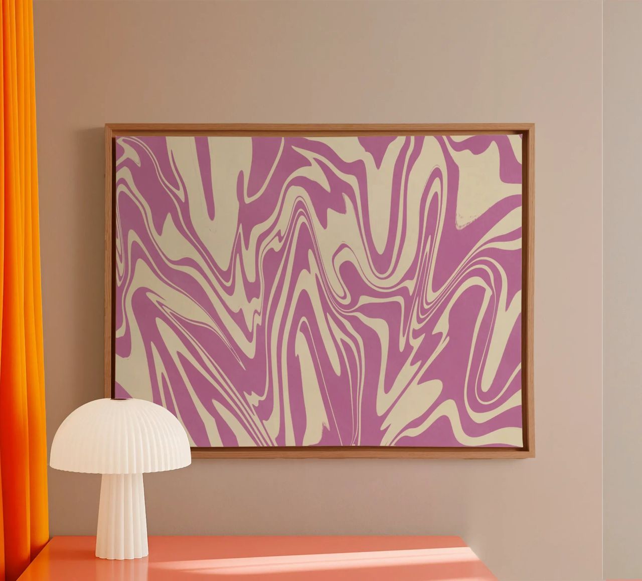 Fluid lines pattern 04 canvas by Little Dean