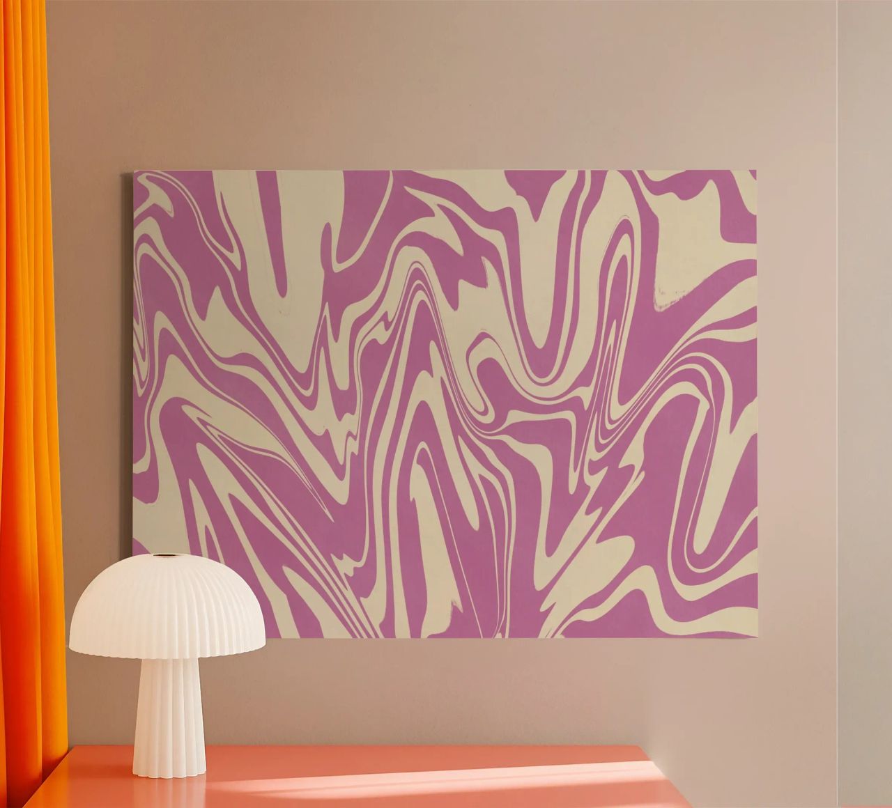 Fluid lines pattern 04 canvas by Little Dean