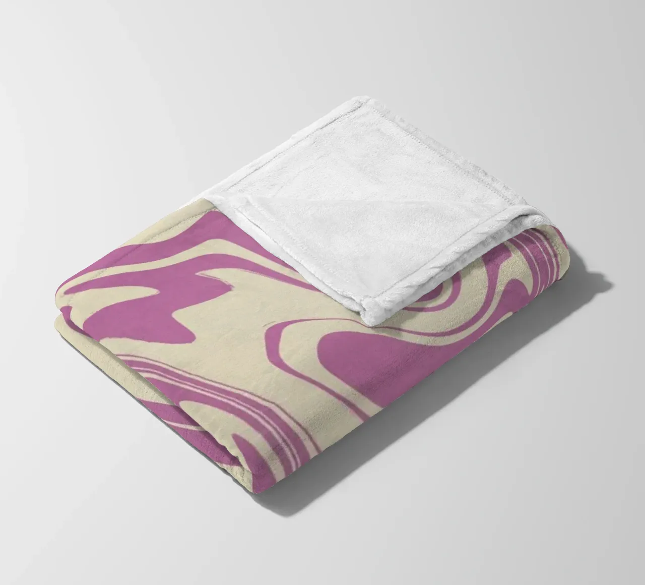 Fluid lines pattern 04 fleece blanket by Little Dean