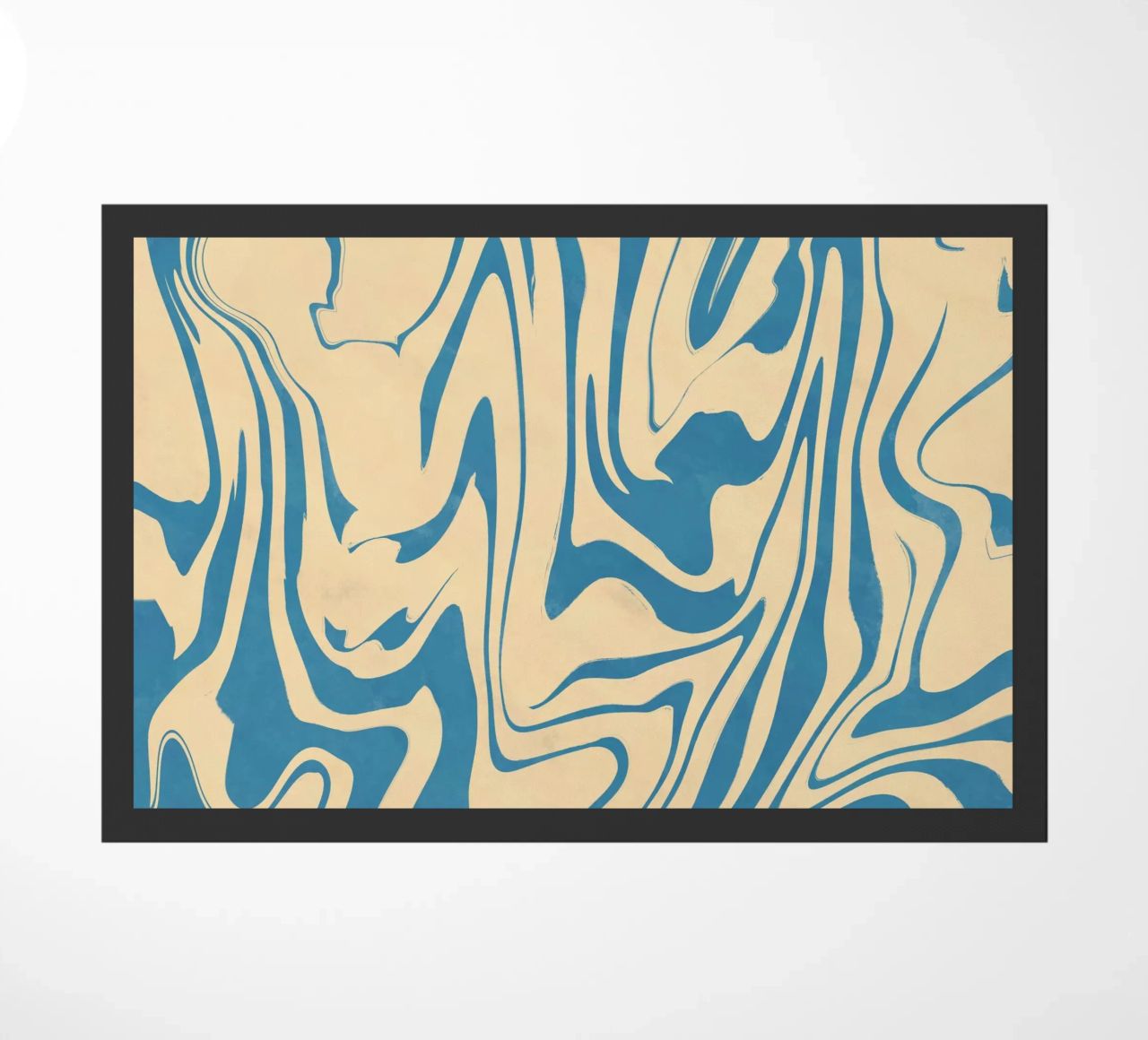 Fluid lines pattern 05 doormat by Little Dean