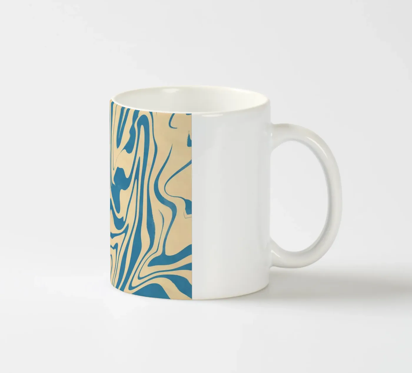 Vloeistofleidingen patroon 05 keramische mok van Little Dean