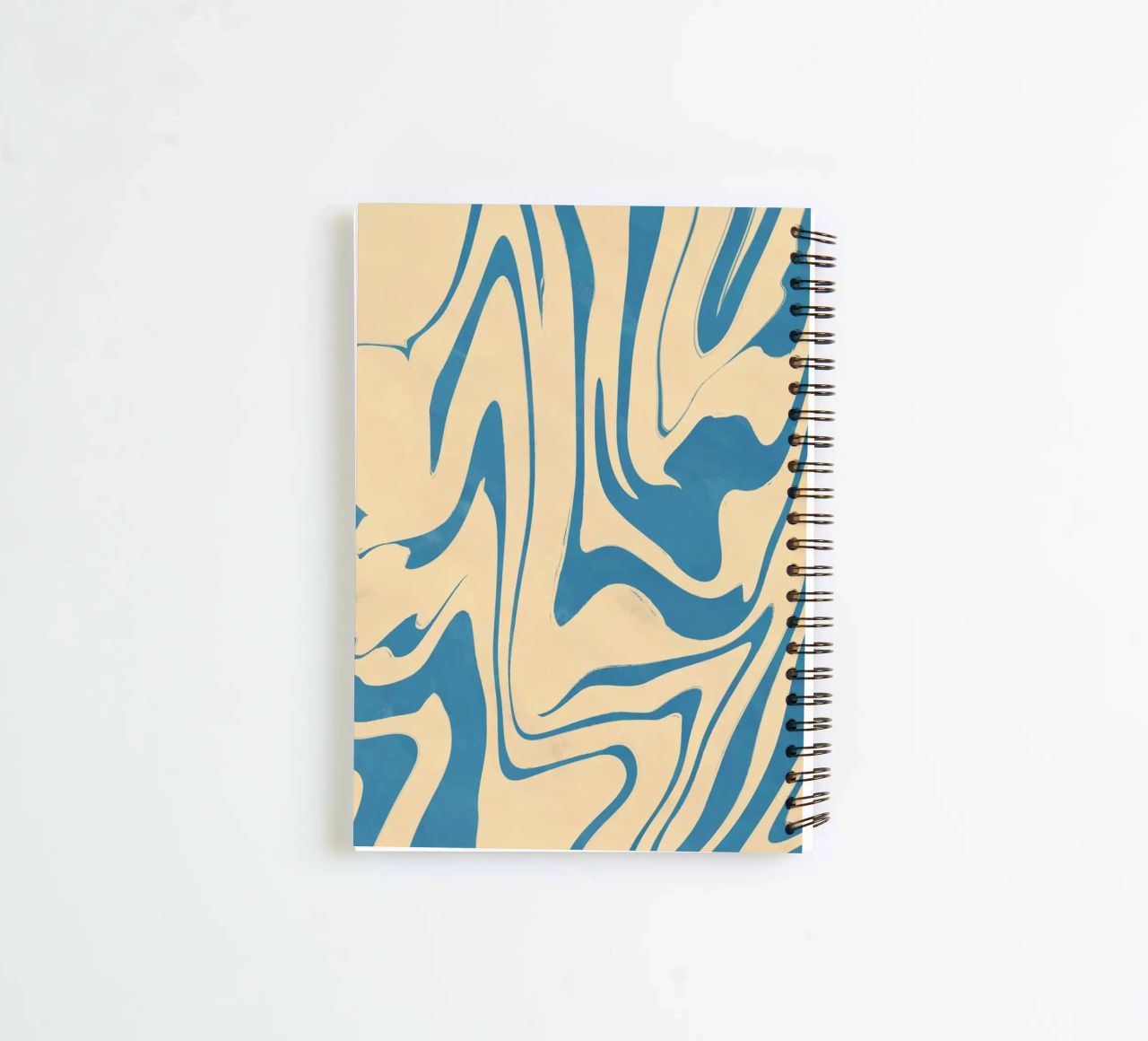 Fluid lines pattern 05 spiral notebook by Little Dean