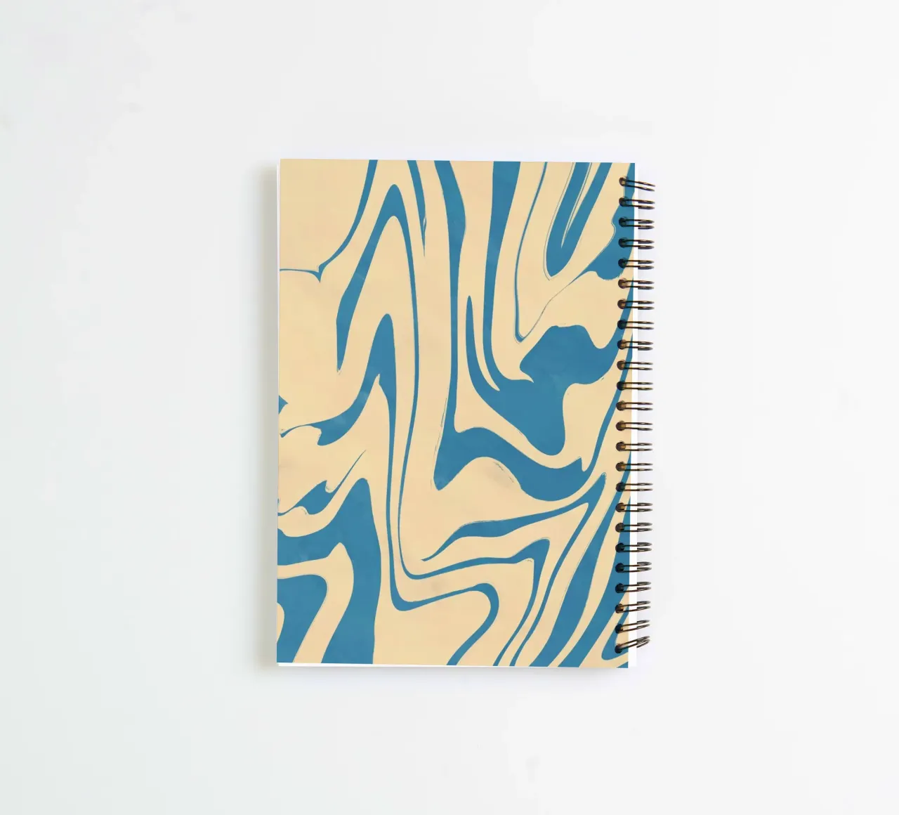 Fluid lines pattern 05 spiral notebook by Little Dean