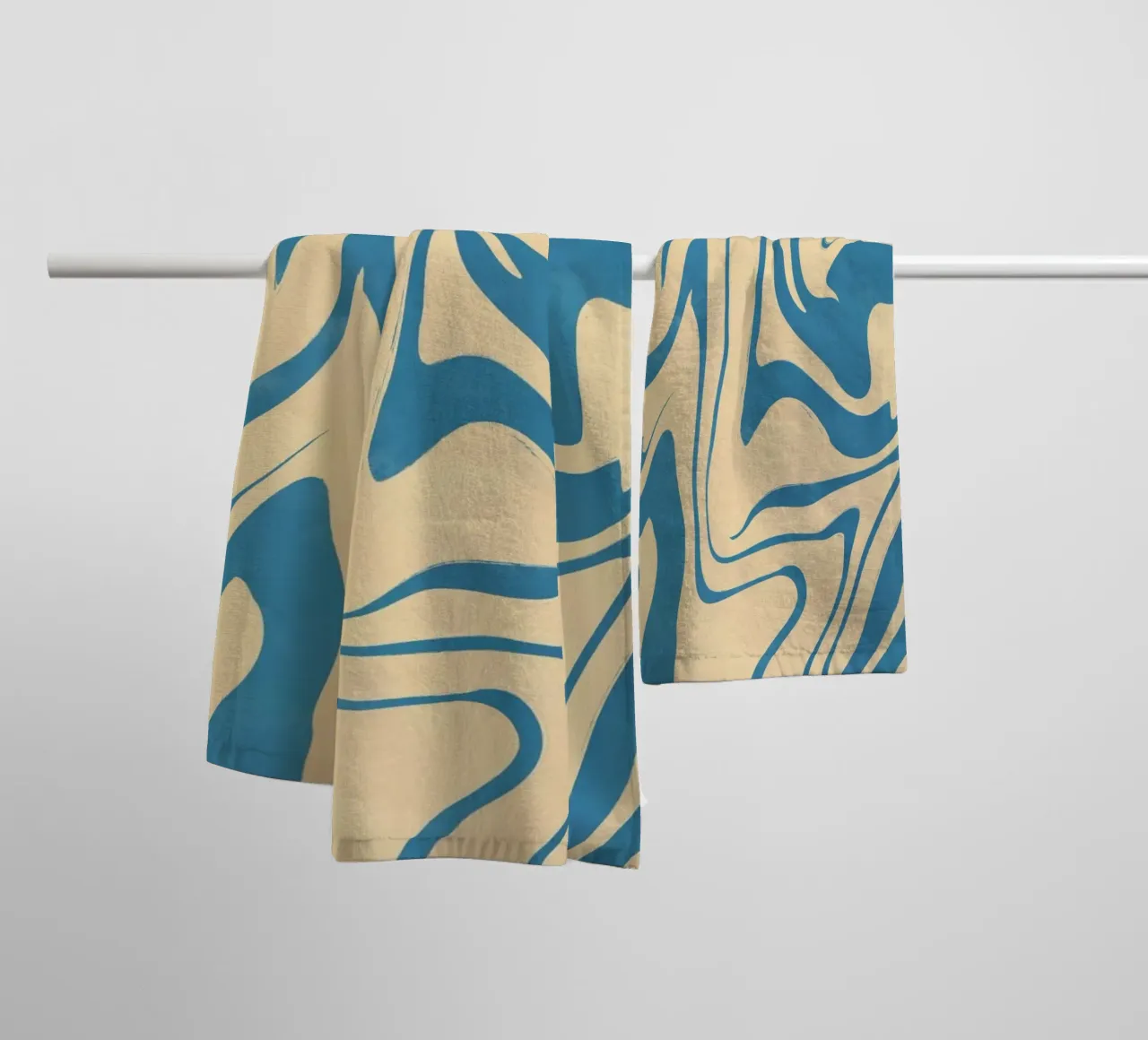 Fluid lines pattern 05 towel by Little Dean