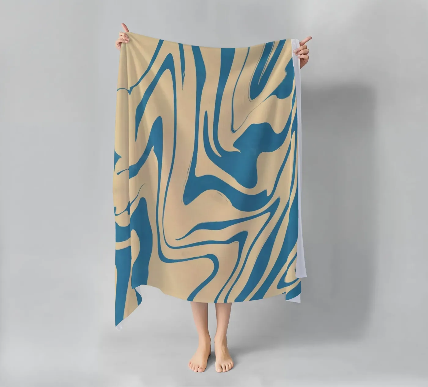 Fluid lines pattern 05 telo mare da Little Dean
