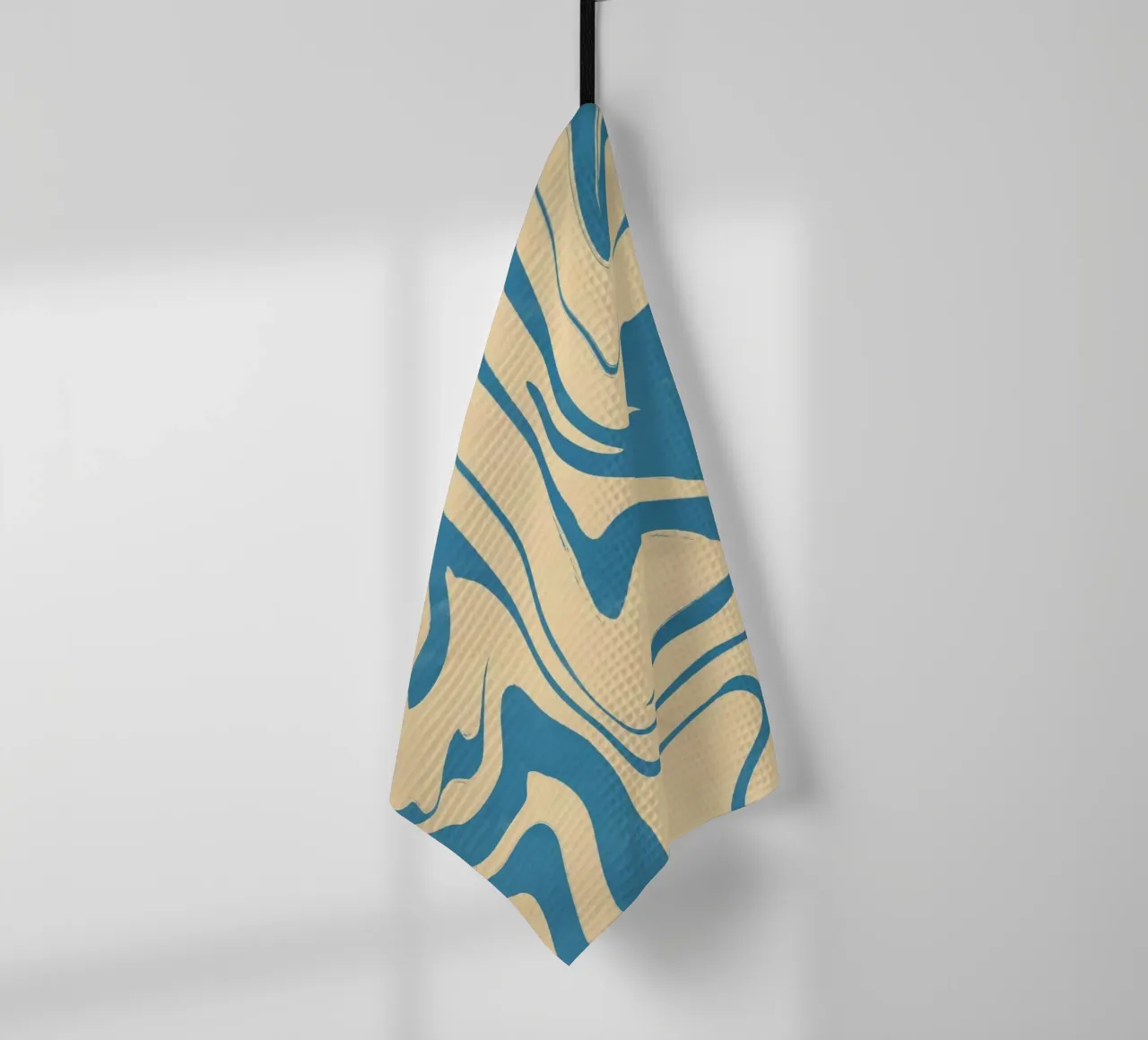 Fluid lines pattern 05 tea towel by Little Dean