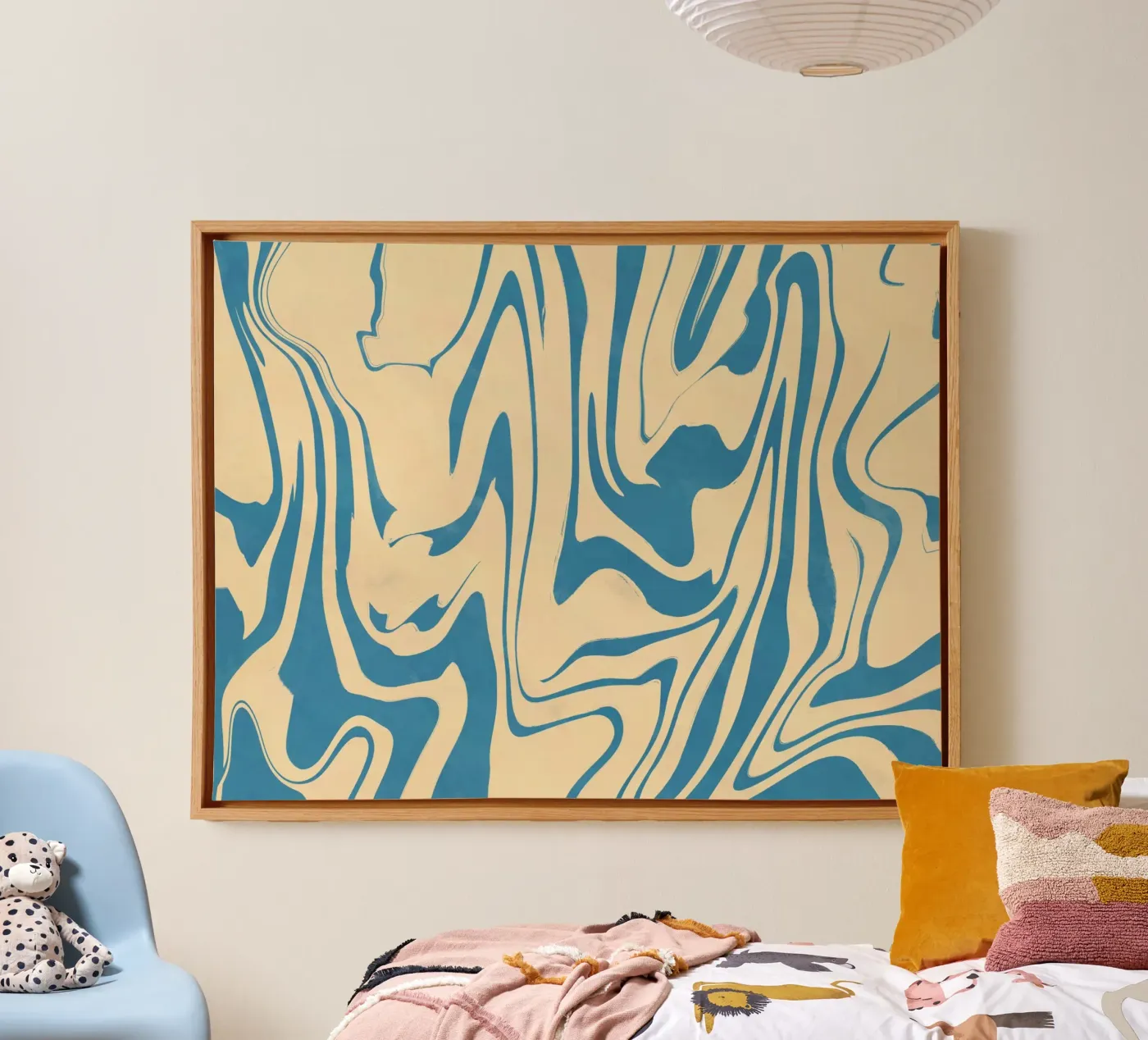 Fluid lines pattern 05 canvas by Little Dean