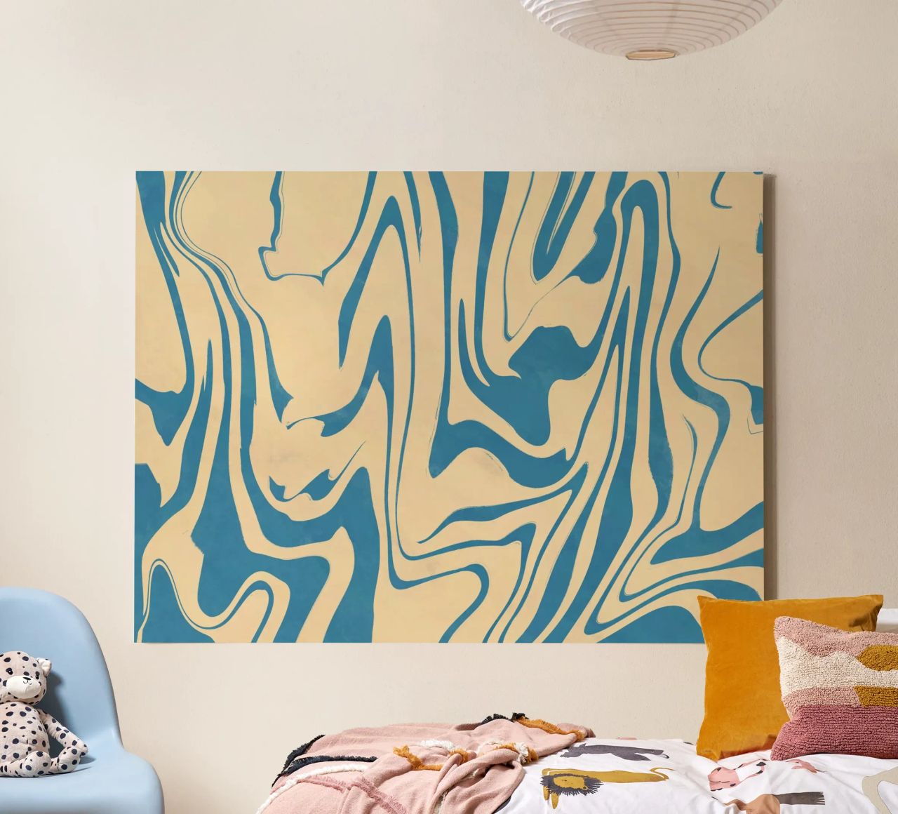 Fluid lines pattern 05 canvas by Little Dean