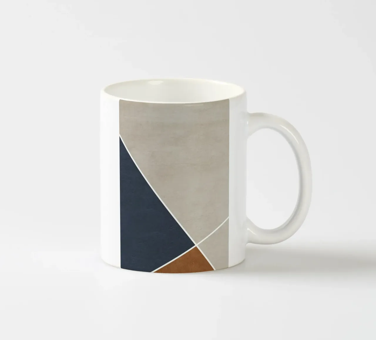abstract geometric 3 colors tazza in ceramica da vintageshop