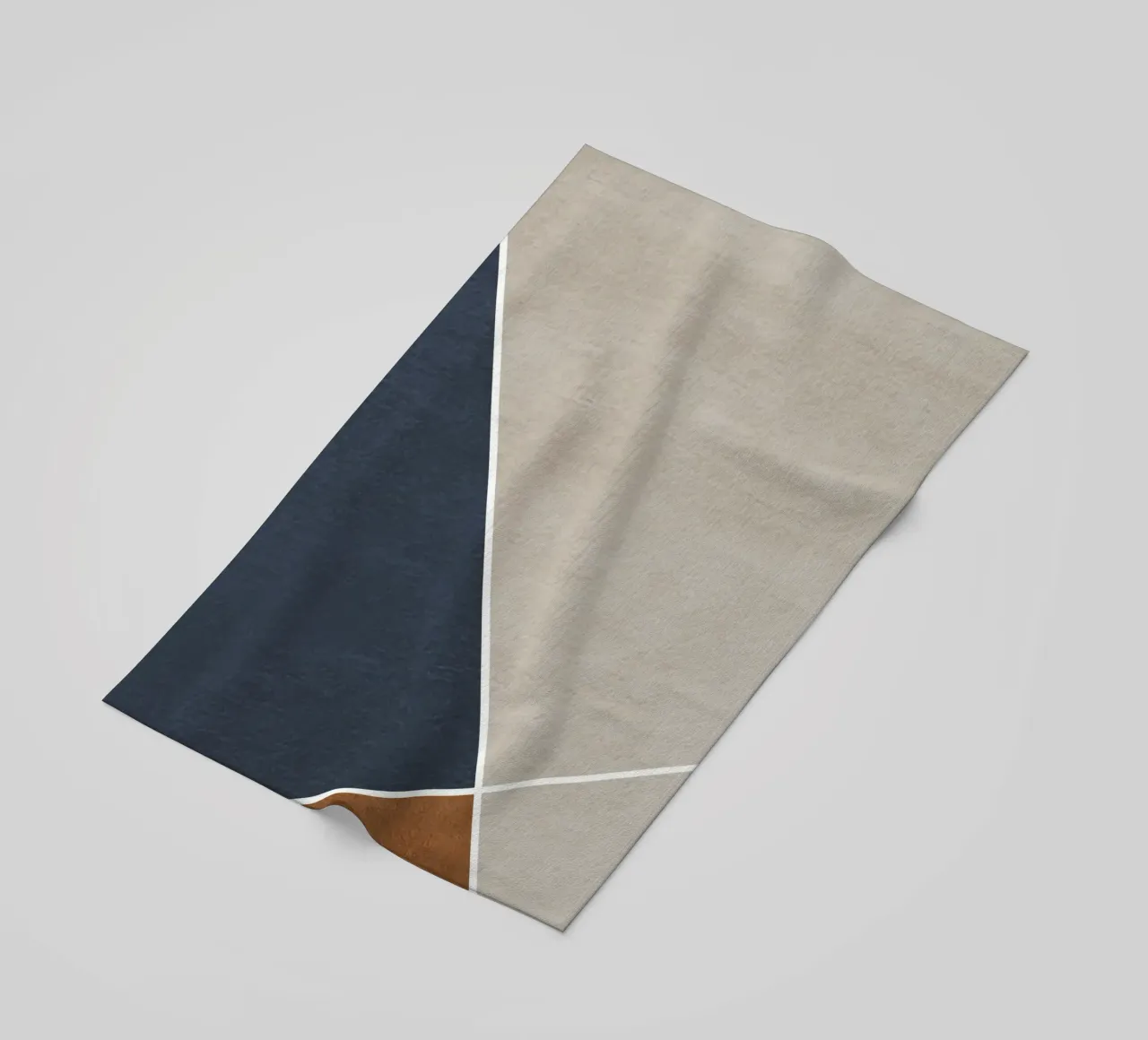 abstract geometric 3 colors telo mare da vintageshop