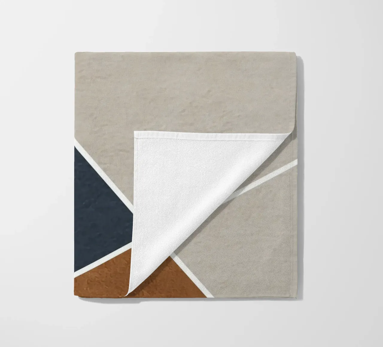 abstract geometric 3 colors telo mare da vintageshop