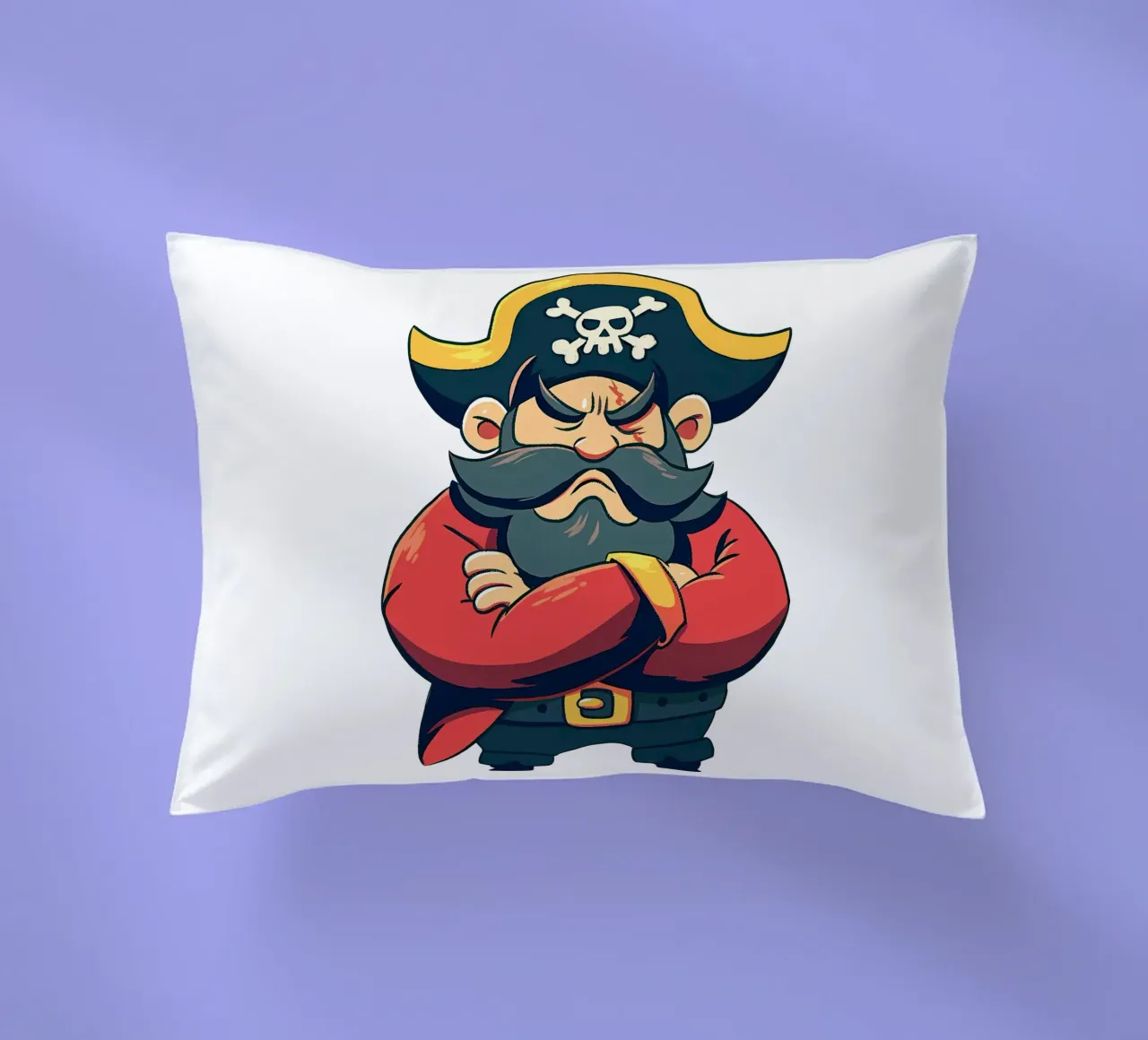 Grumpy Pirate with Hat Trending Now decorative cushion by Urban Life