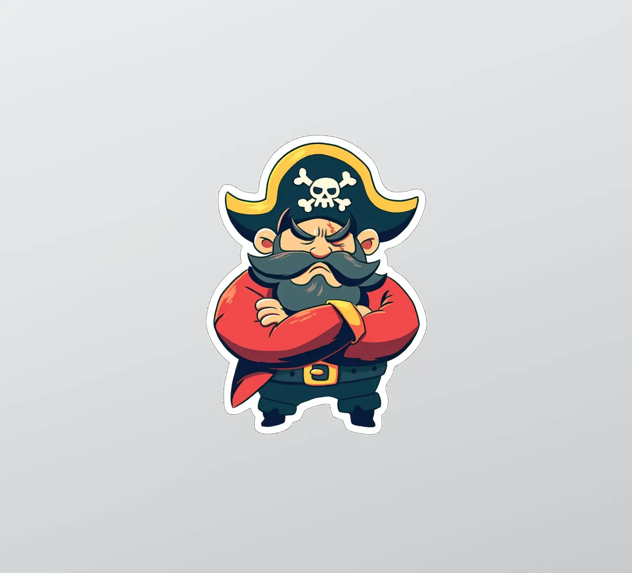 Pirata gruñón con sombrero Trending Now pegatina de Urban Life
