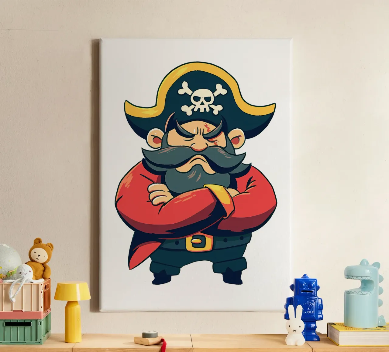 Grumpy Pirate with Hat Trending Now canvas by Urban Life