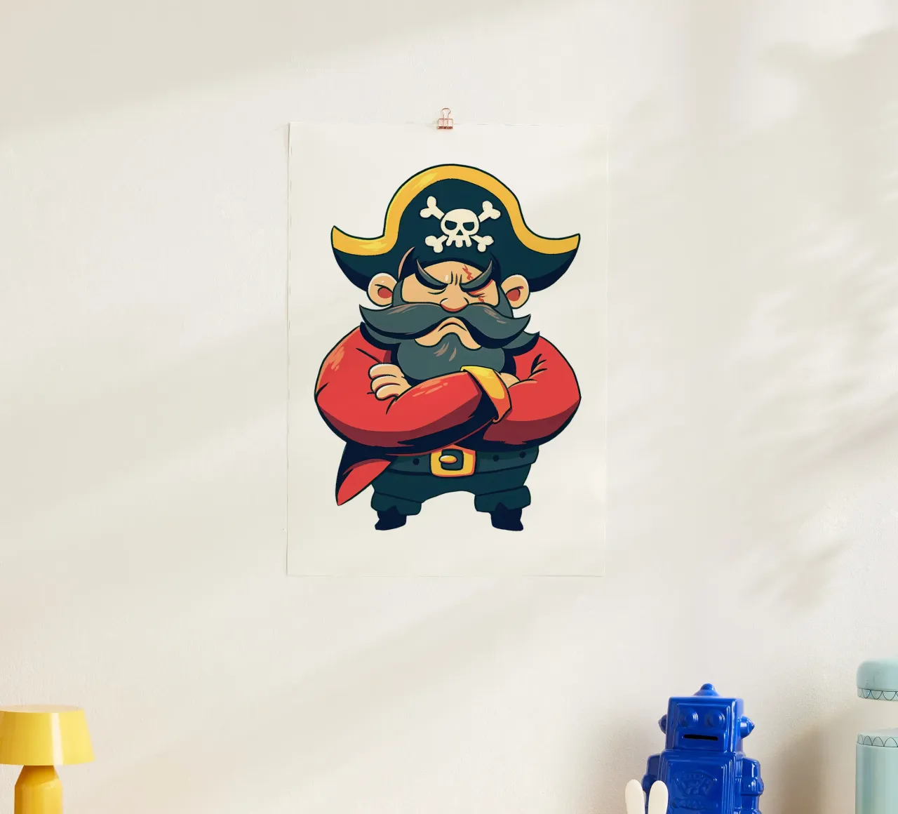 Grumpy Pirate with Hat Trending Now hahnemühle by Urban Life