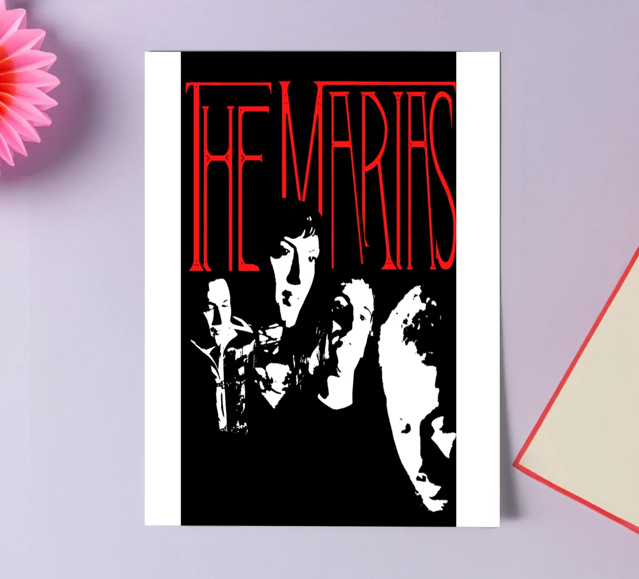 The Marias - Typography And Silhouette sticker sheet by Gage Gottlieb