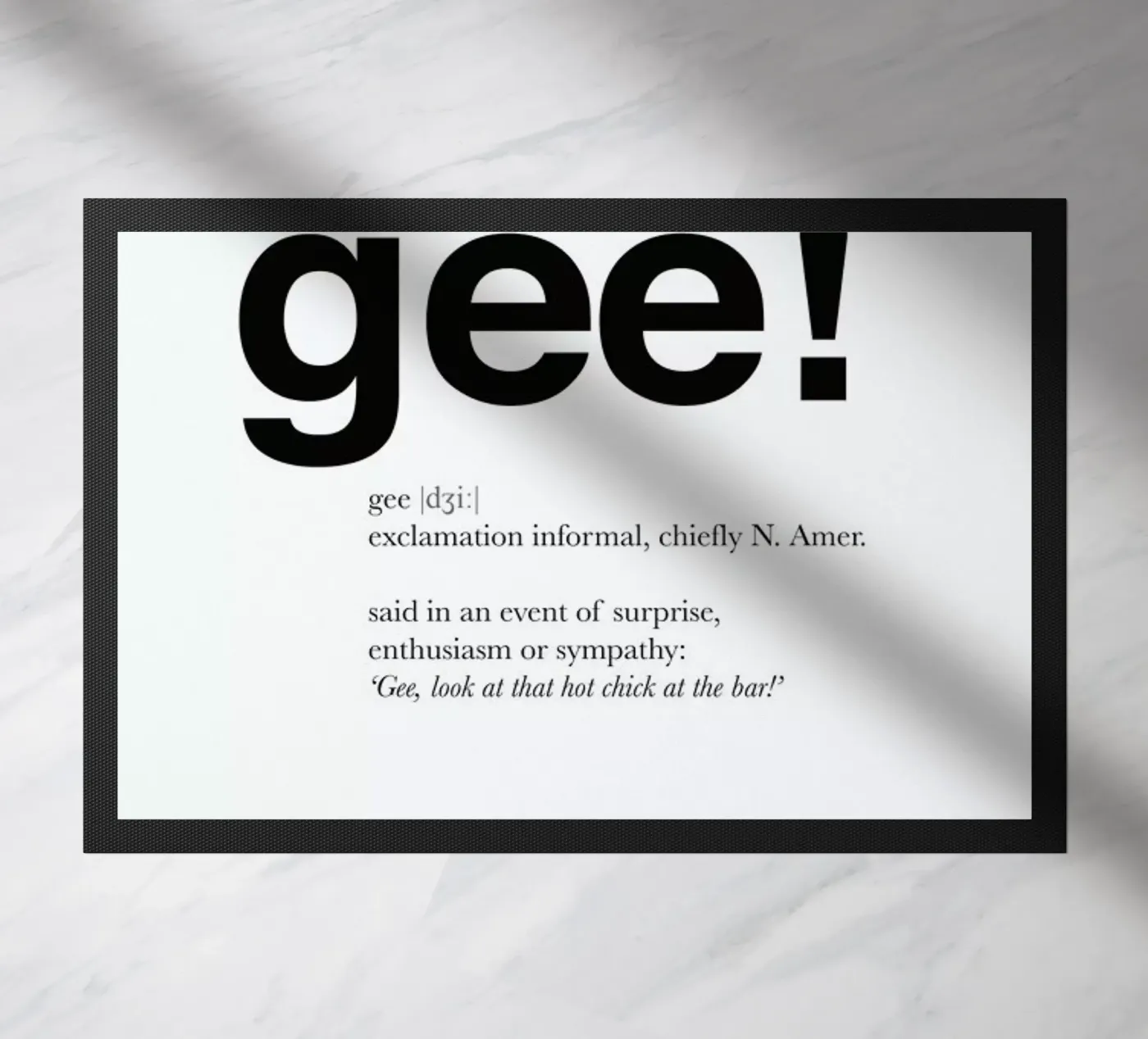 The gee interjection Fußmatte von Matěj Kašpar Jirásek