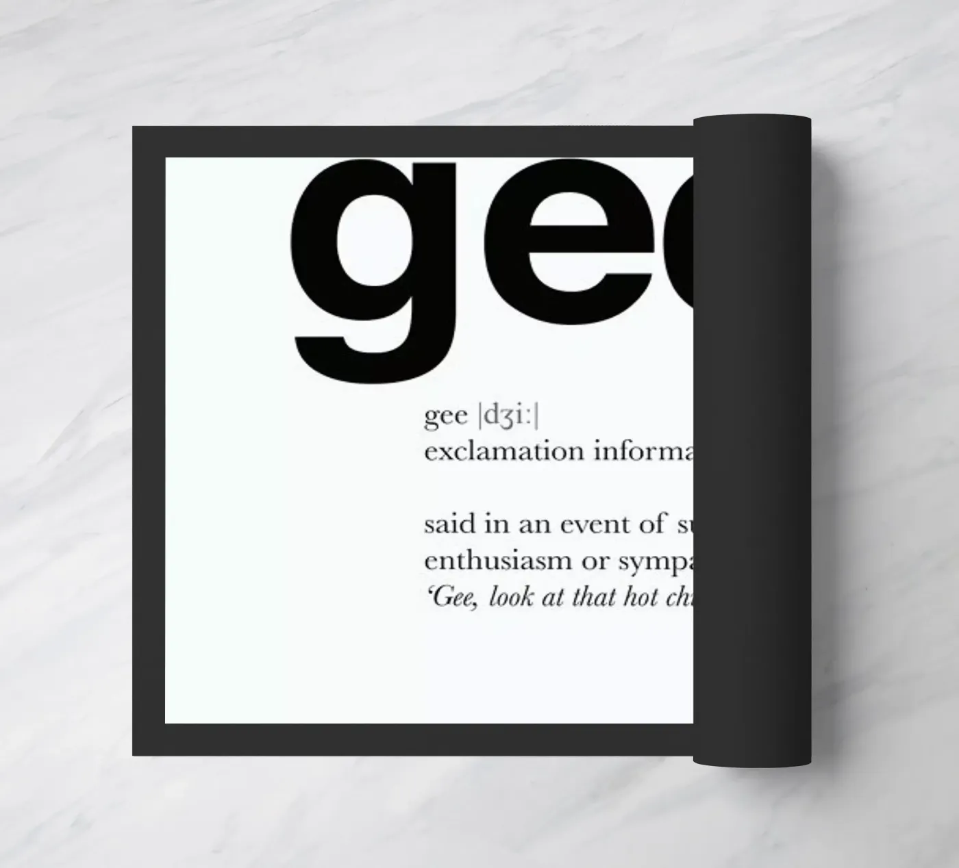 The gee interjection Fußmatte von Matěj Kašpar Jirásek
