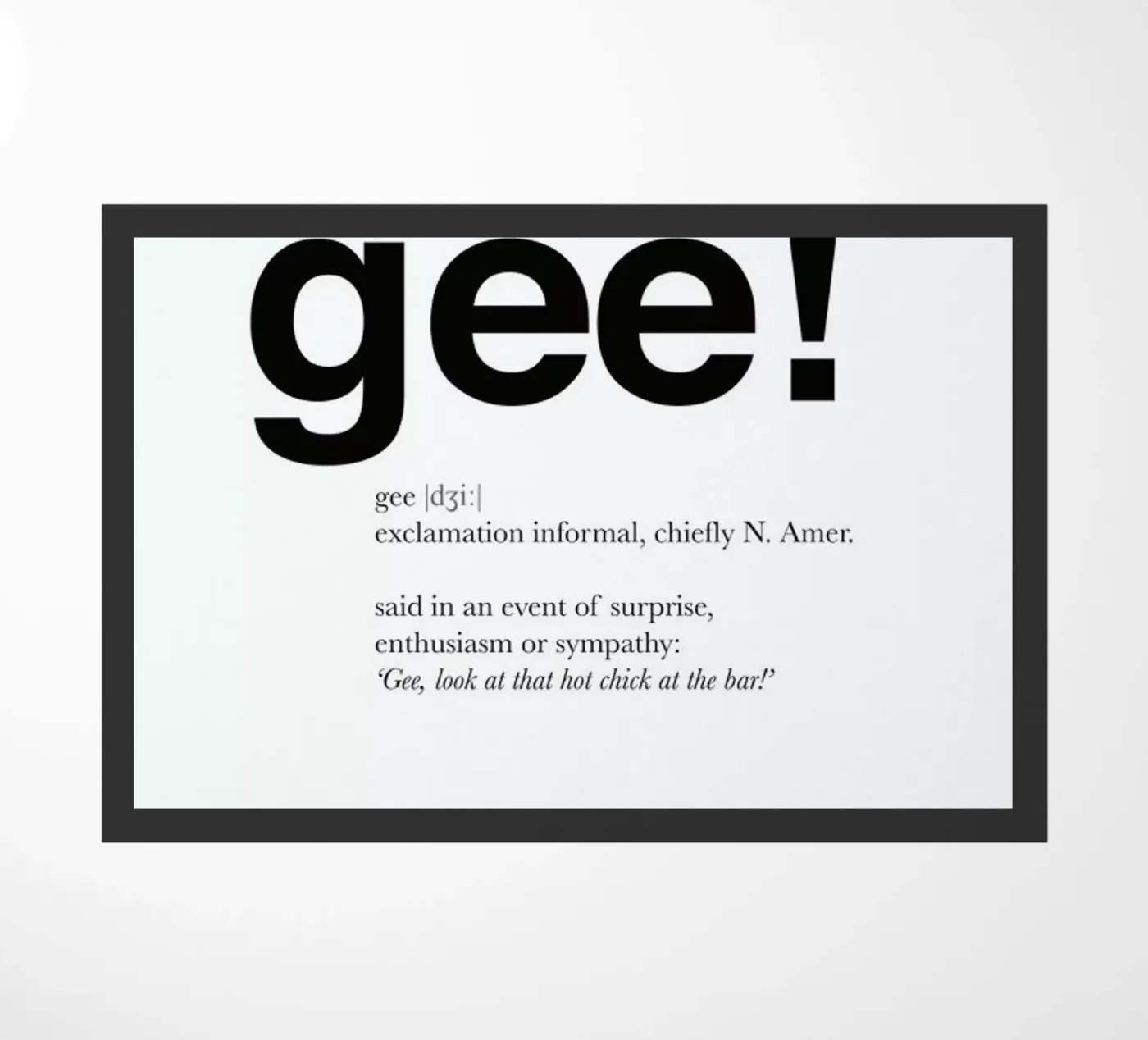 The gee interjection Fußmatte von Matěj Kašpar Jirásek