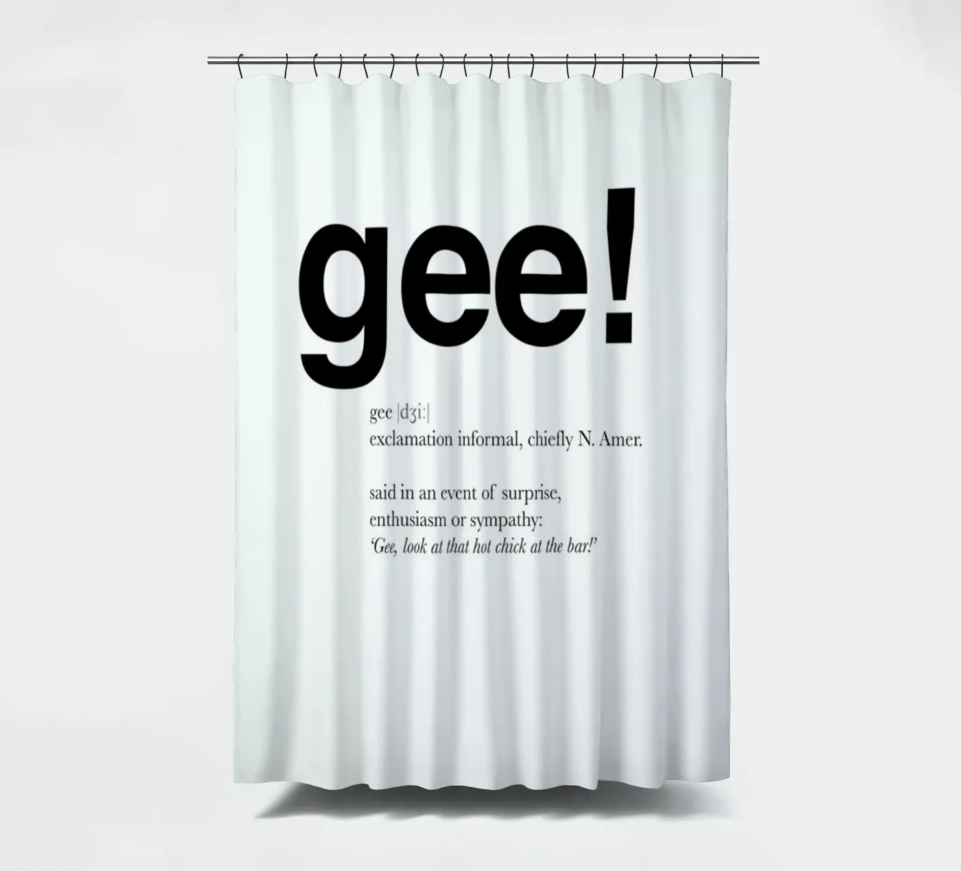 The gee interjection Duschvorhang von Matěj Kašpar Jirásek