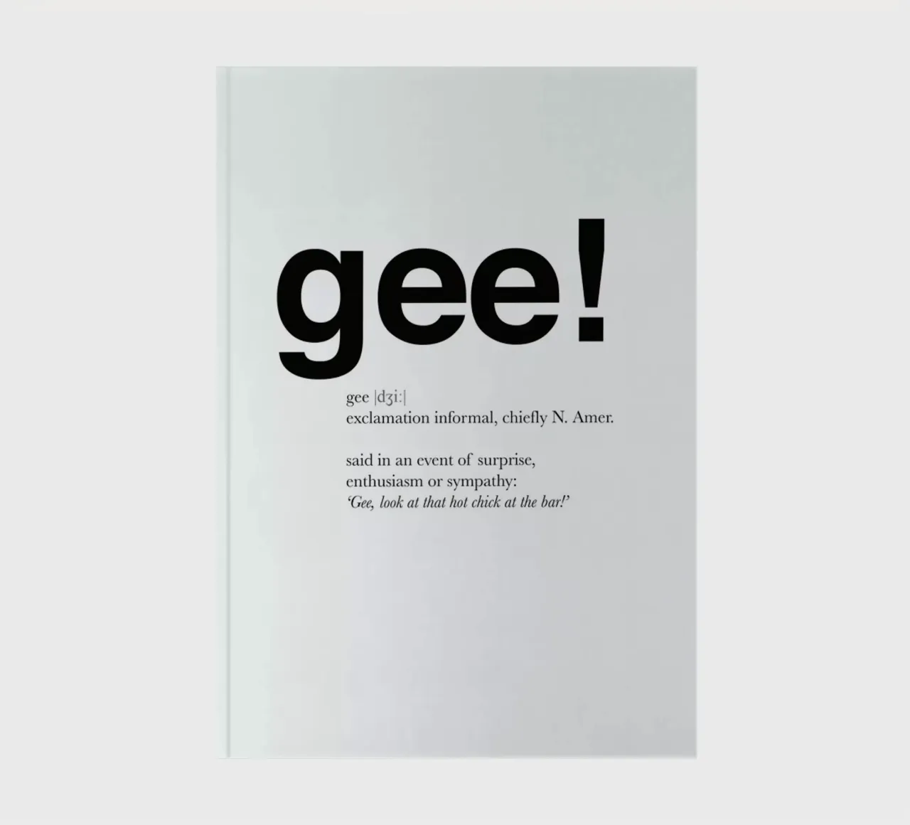 The gee interjection notebook by Matěj Kašpar Jirásek