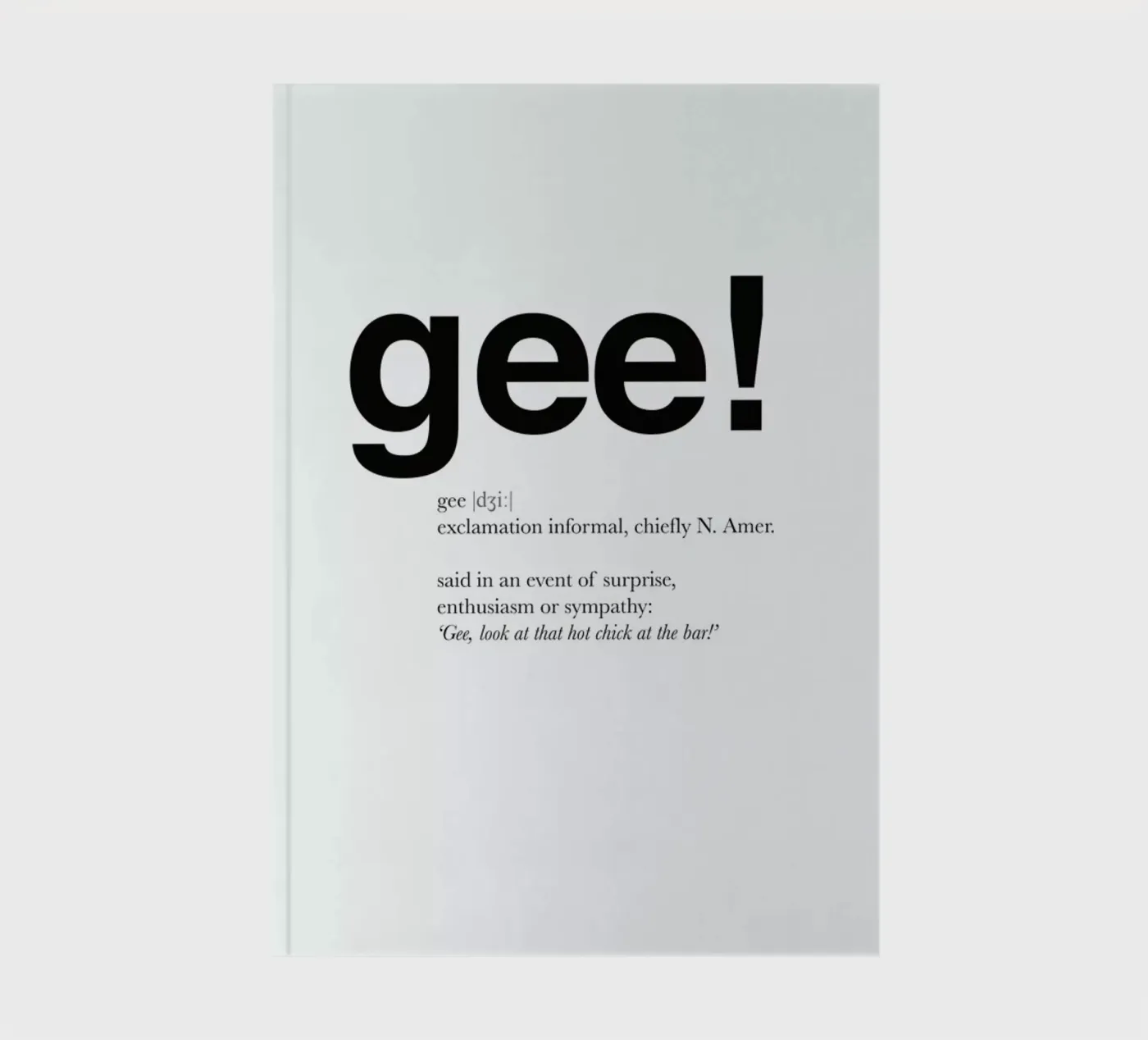 The gee interjection notebook by Matěj Kašpar Jirásek