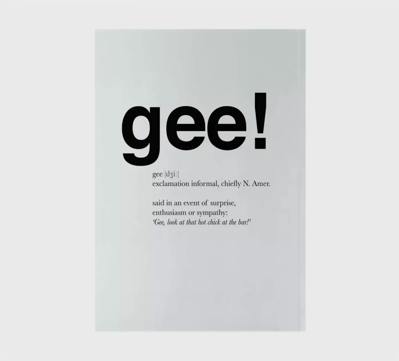 The gee interjection notebook by Matěj Kašpar Jirásek